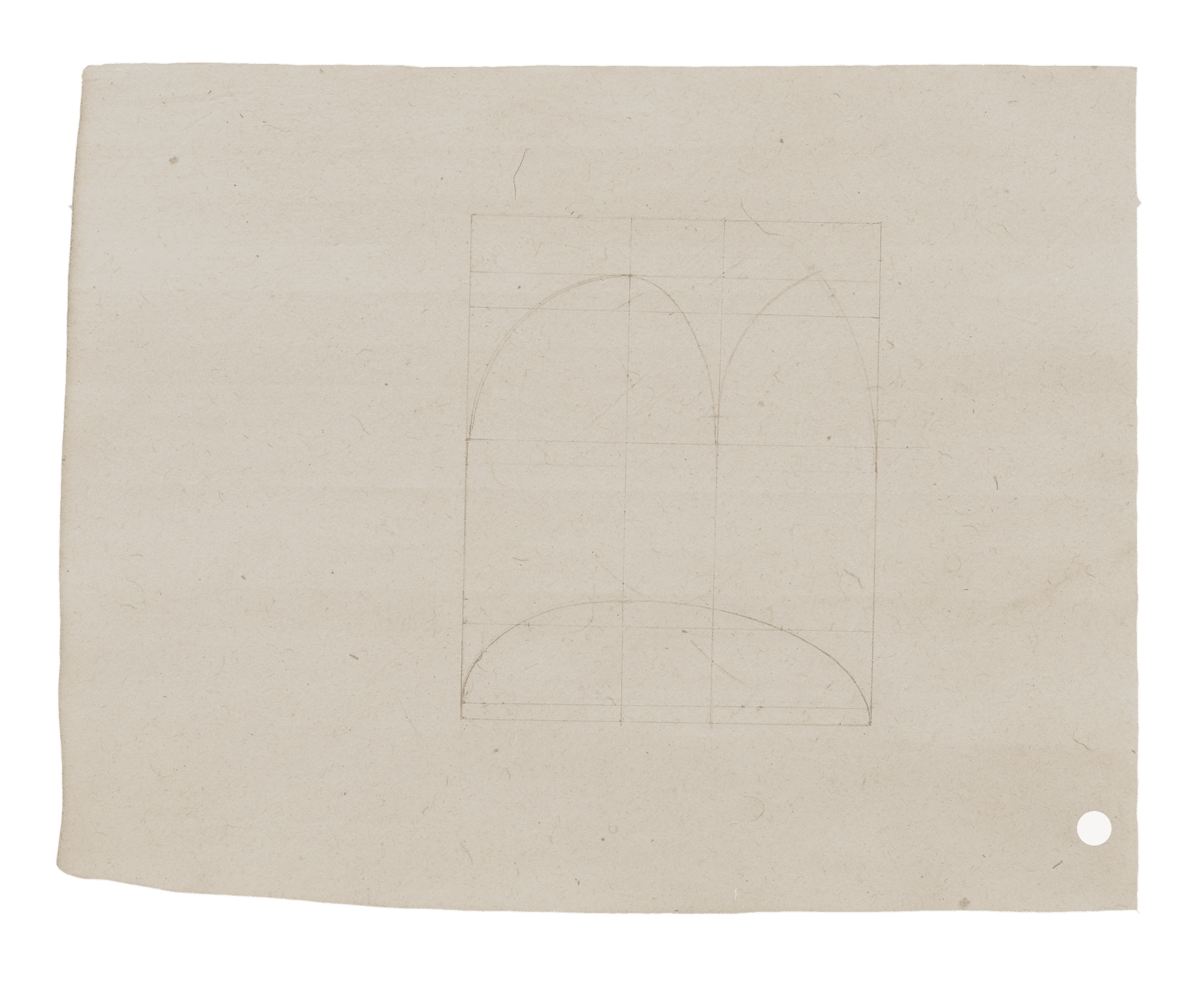 A drawing by Suzan Frecon, titled painting plan drawing for a large painting, dated 2004.