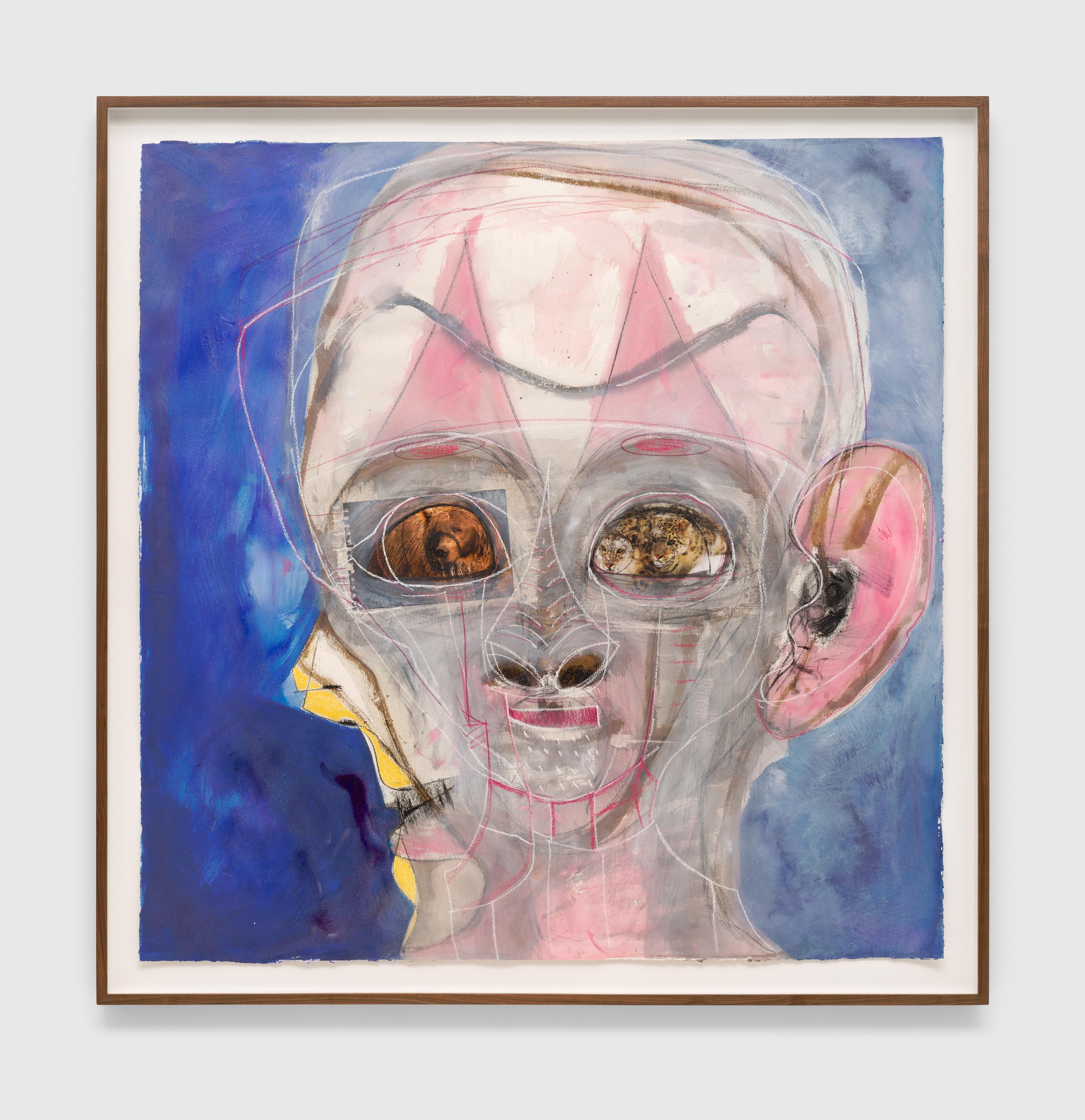 A work on paper by Huma Bhabha, called Untitled, dated 2023.
