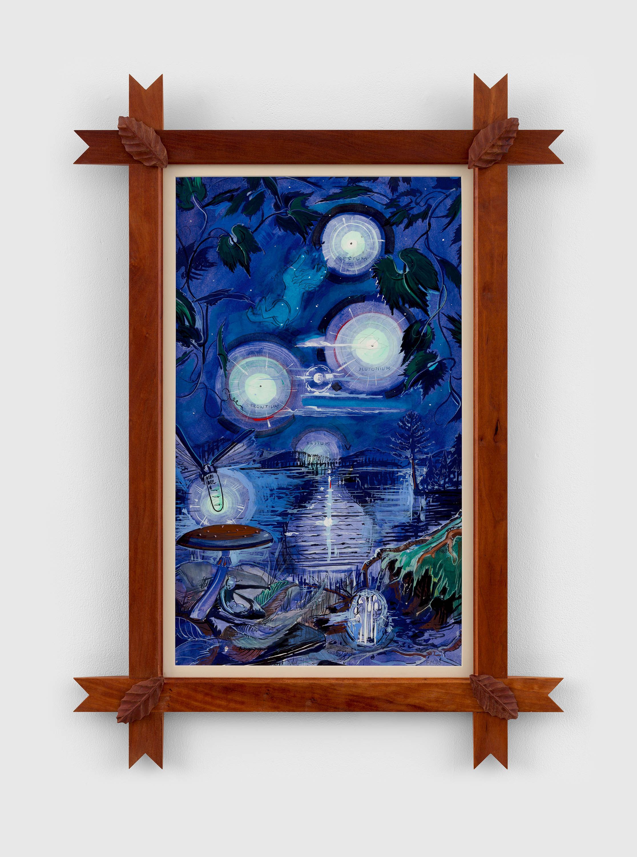 A work on paper by Frank Moore, titled Study for "A Midsummer's Night", dated 1995.