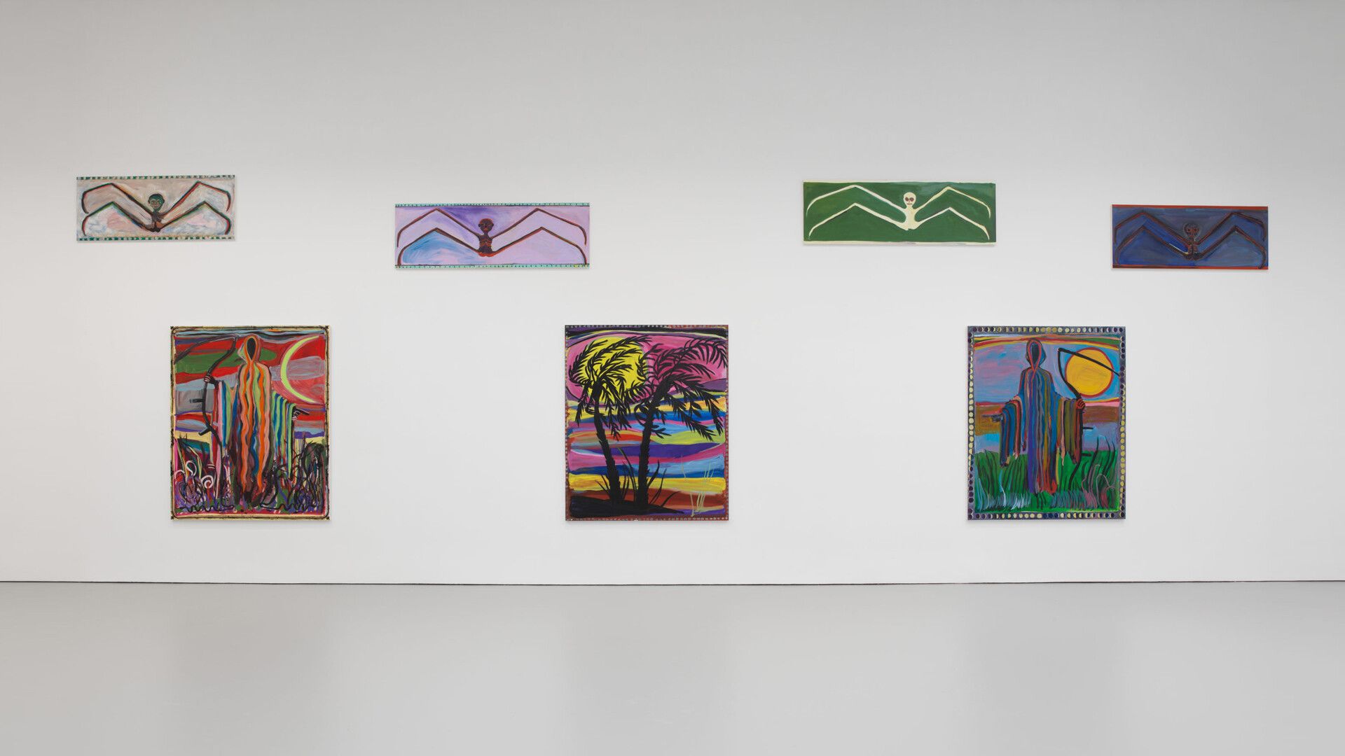 Installation view of the exhibition, Josh Smith: Emo Jungle, at David Zwirner, New York, dated 2019.