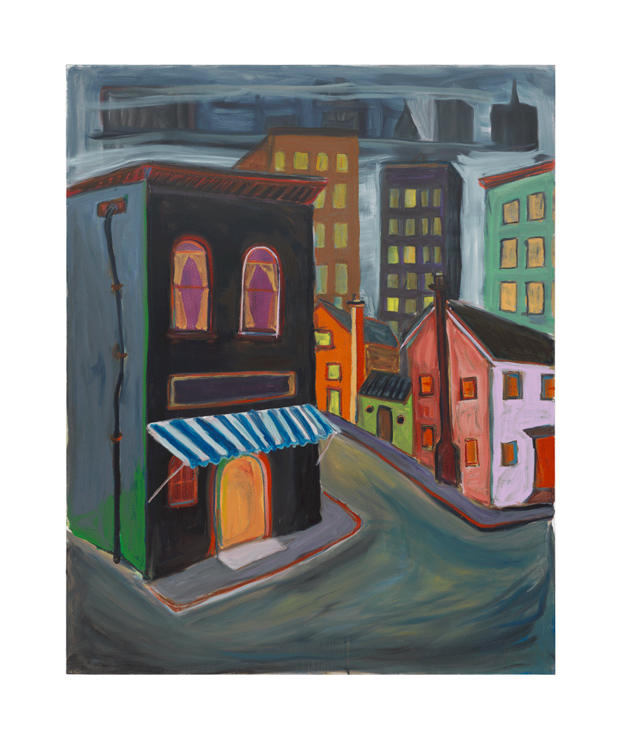 An untitled painting by Josh Smith, dated 2020.