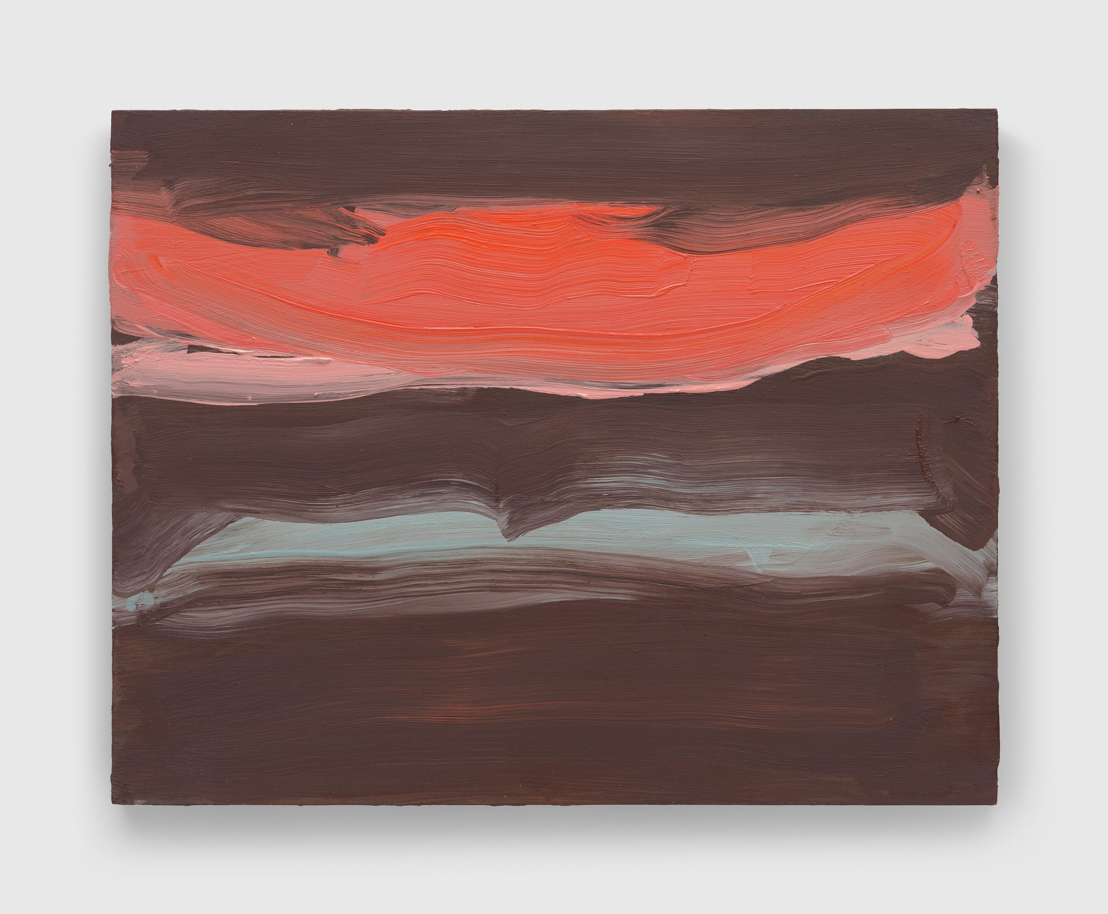 A painting by Peter Shear, titled Listing, dated 2025.