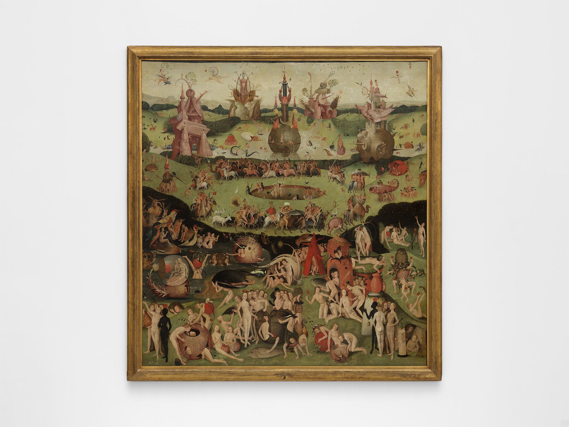 A painting by a contemporary follower of Hieronymus Bosch, titled Garden of Earthly Delights, dated circa 1515.