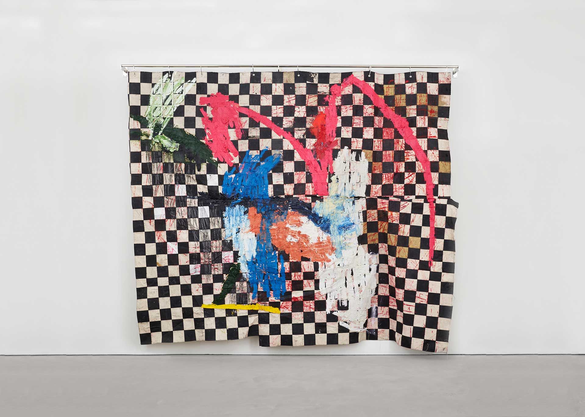 An untitled painting by Oscar Murillo, dated 2014 to 2018.