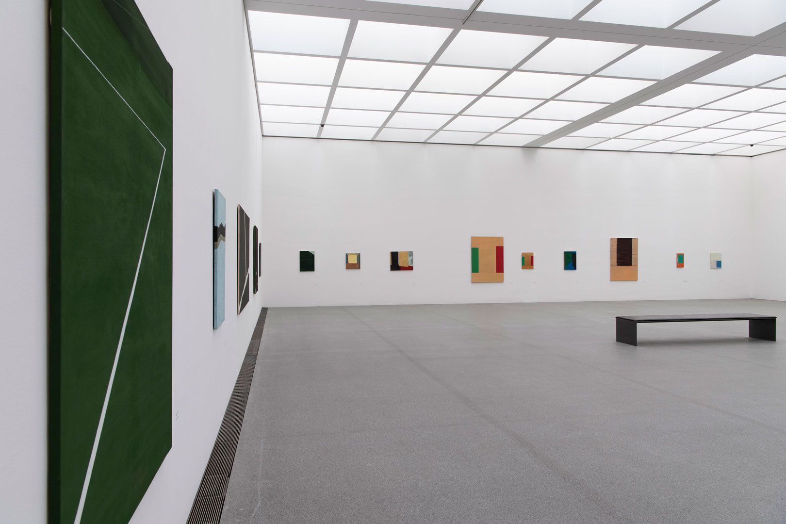An installation view featuring works by Raoul De Keyser, dated 2019