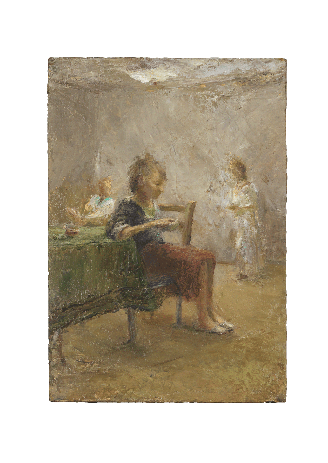 A painting by Lisa Yuskavage, titled White Light, dated 1985.