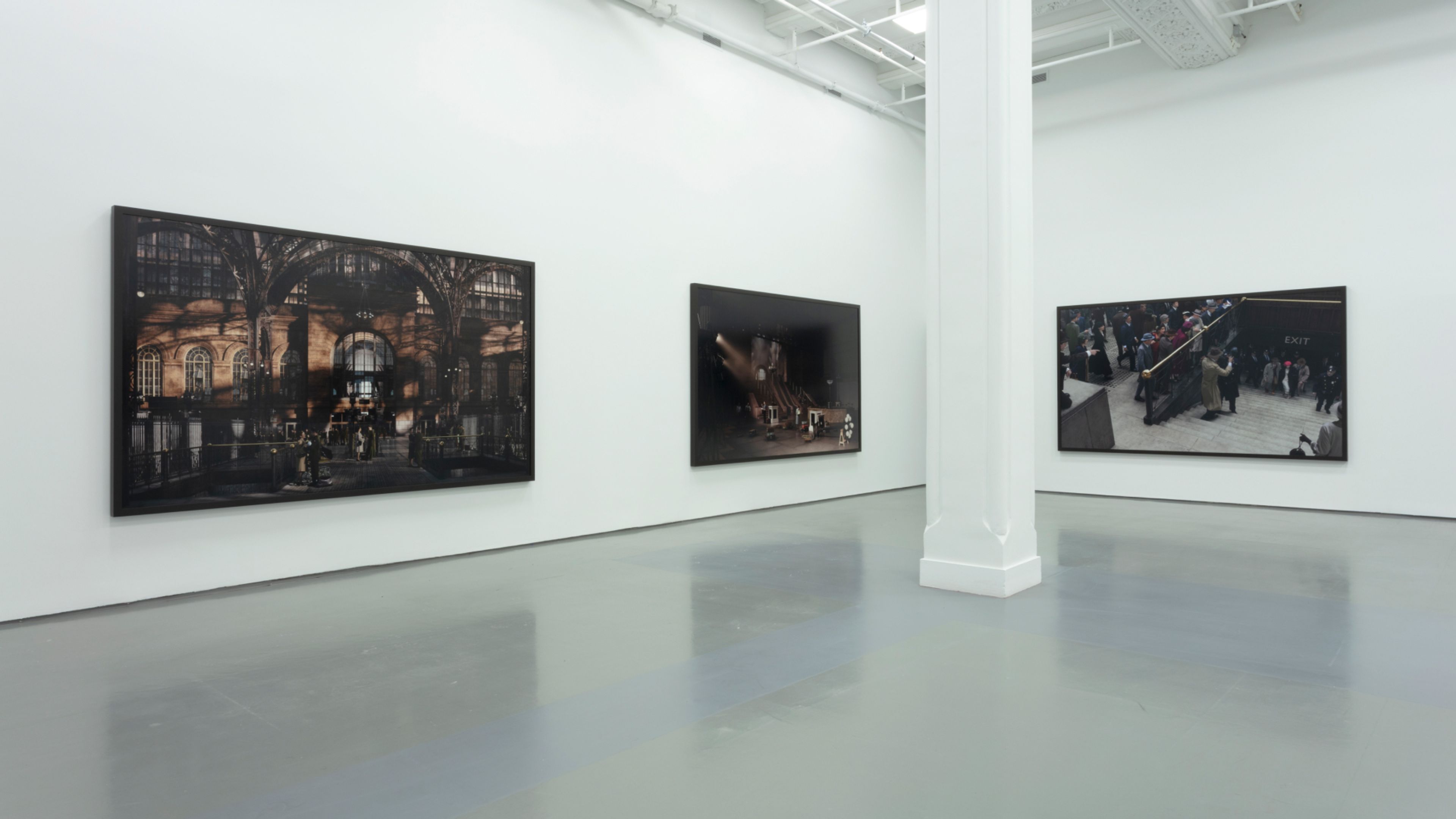 Installation view of the exhibition titled Stan Douglas: Revealing Narratives, at the PHI Foundation for Contemporary Art in Montréal, dated 2022. 