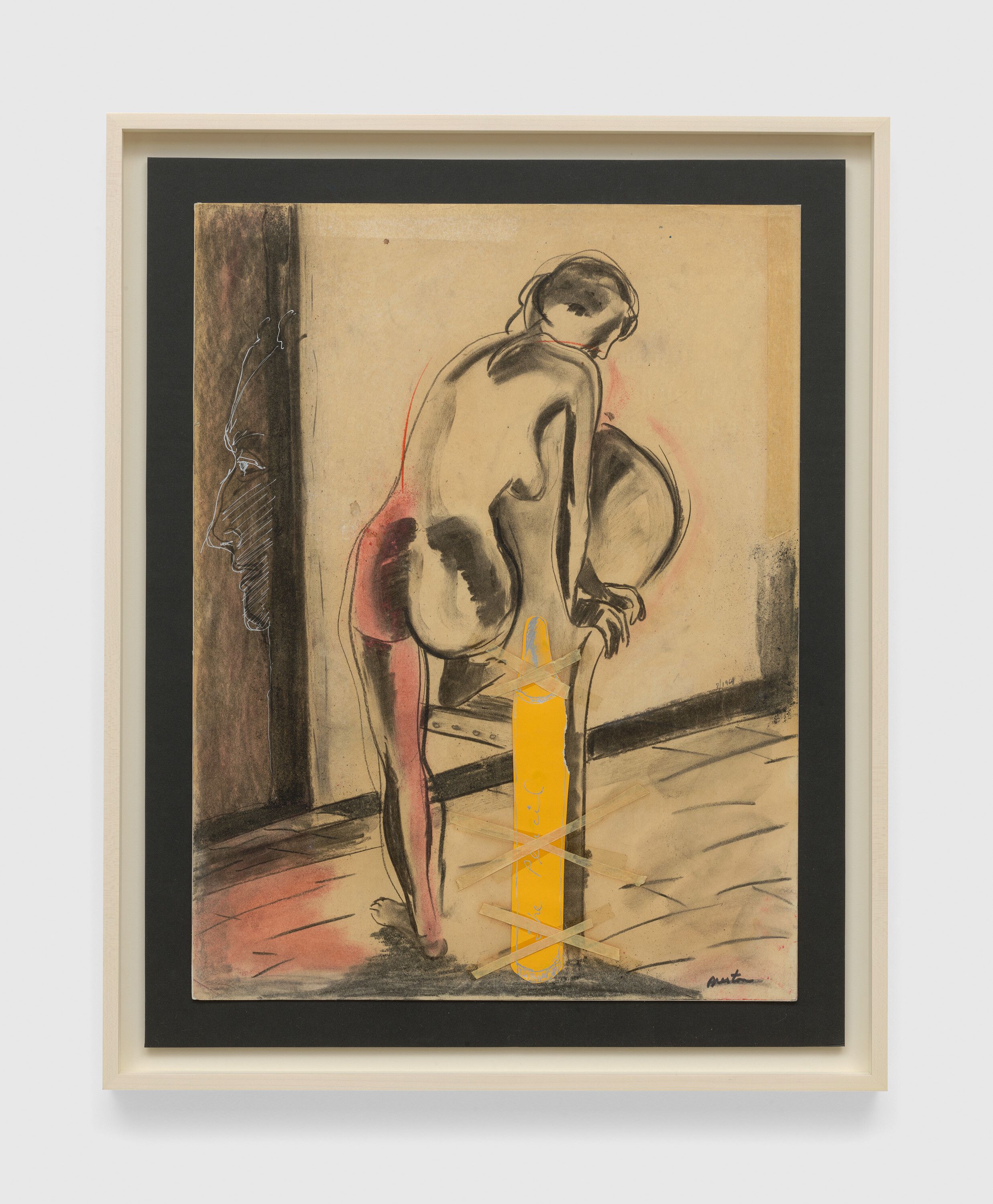A work on paper by George Nelson Preston, titled Palimpsests: Artist, Model and Pencil, dated 1963.