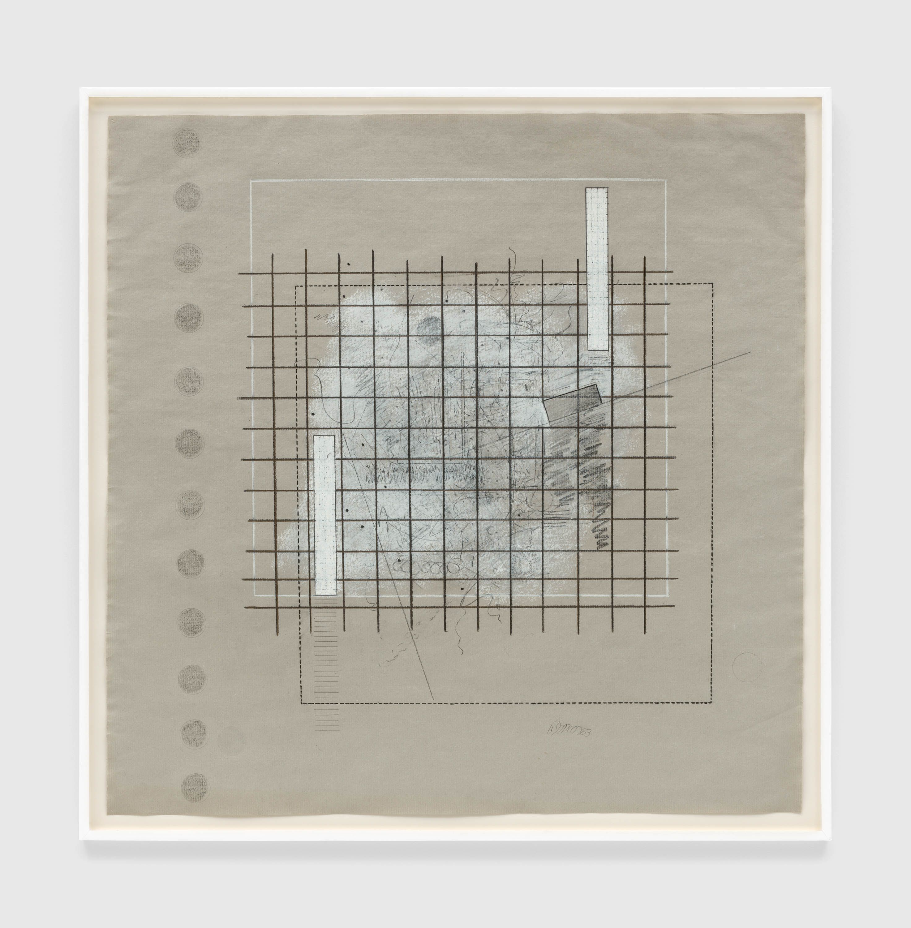 A work on paper by Robert Ryman, called Untitled, circa 1963.