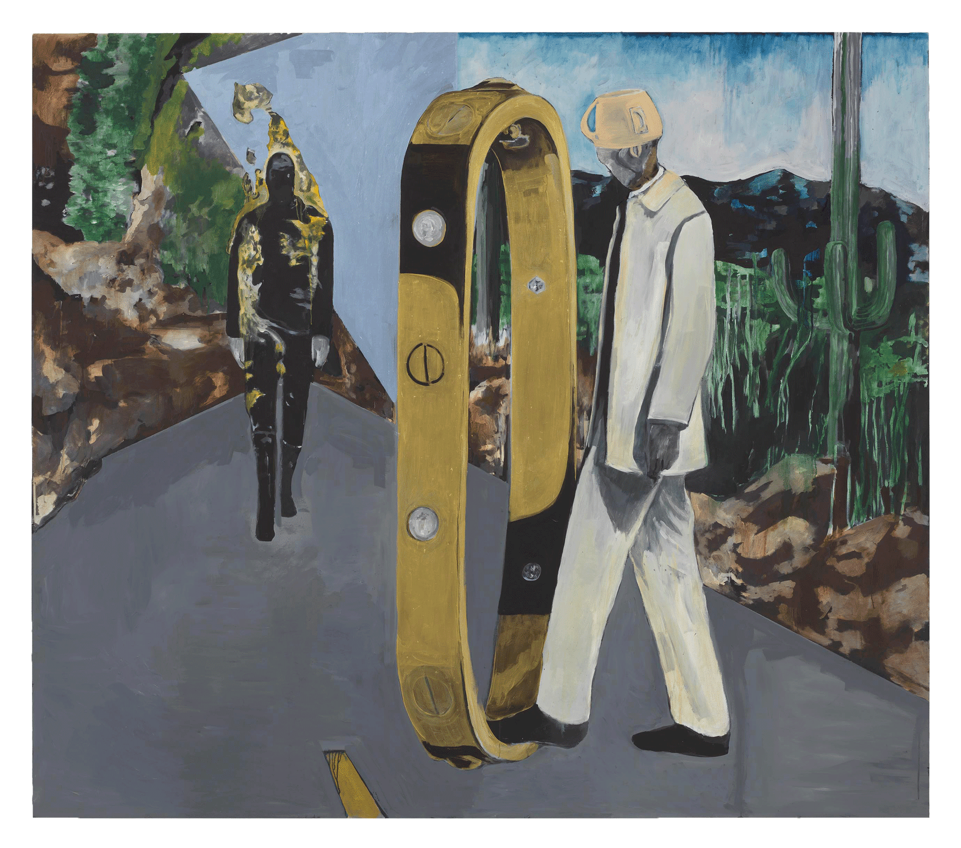 A painting by Noah Davis, titled Imaginary Enemy, dated 2009.