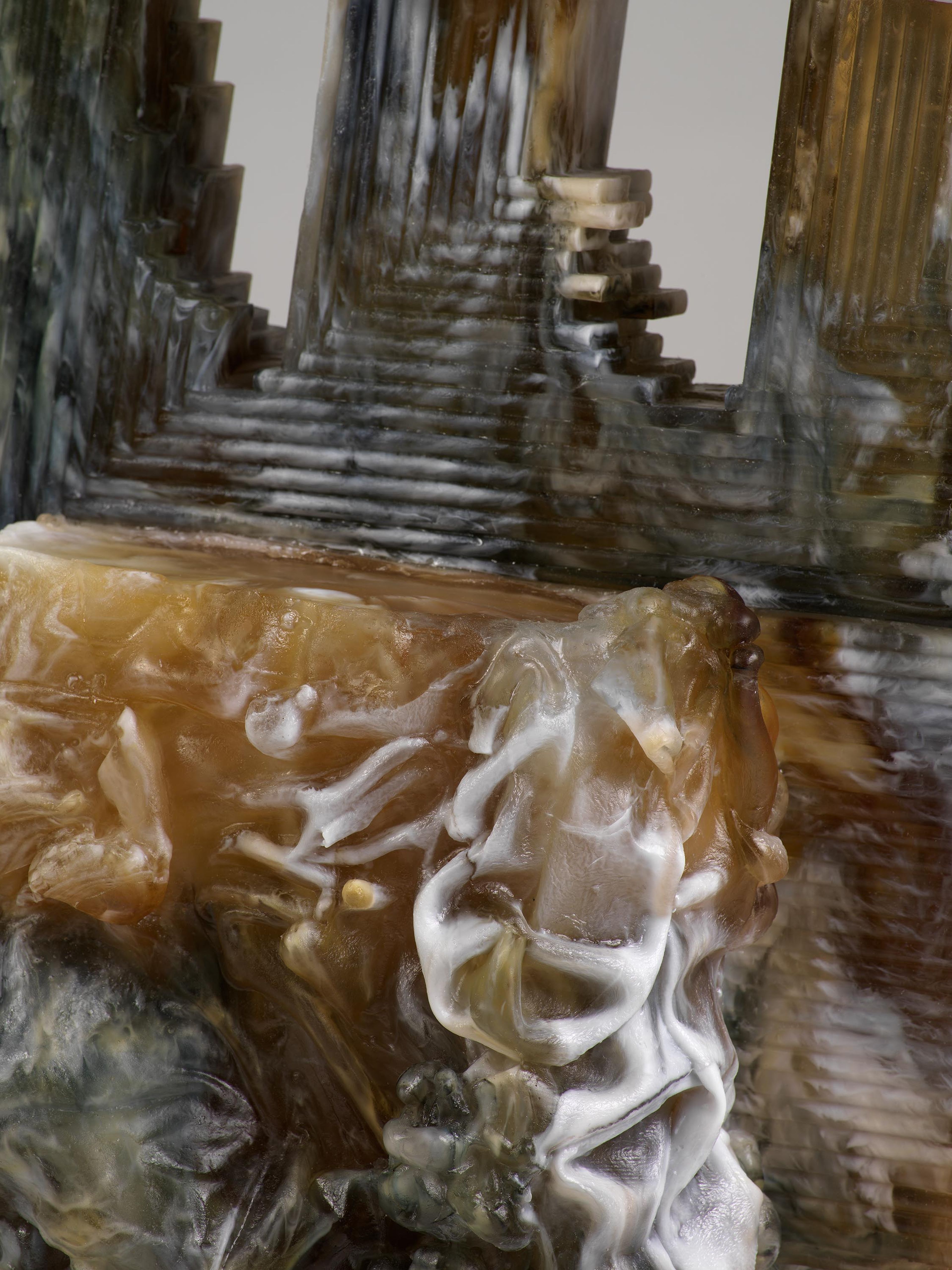 Detail from a sculpture by Andra Ursuta, titled Canopic Jerrycan, dated 2021.