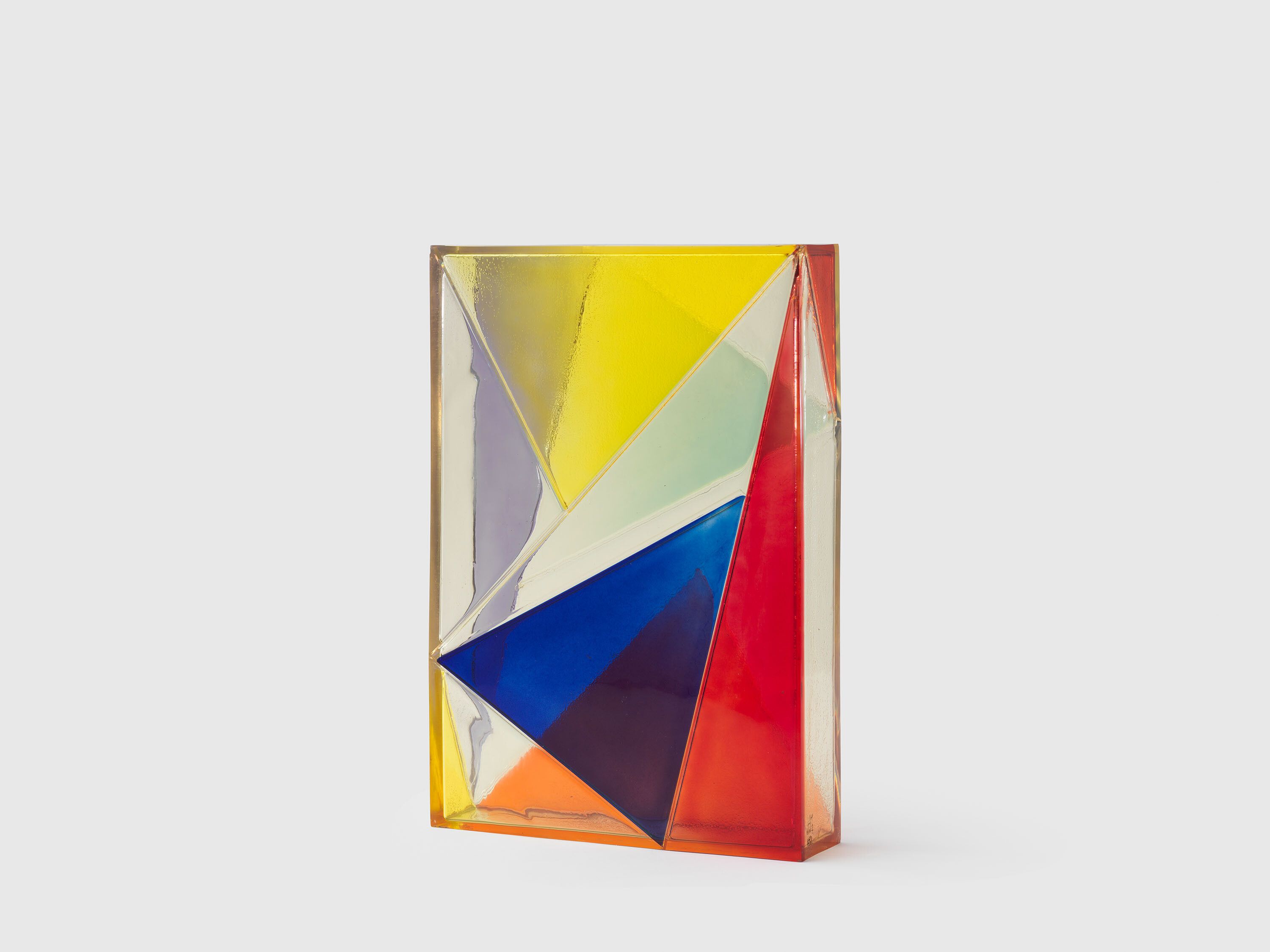 A sculpture by Leo Amino, titled ﻿Refractional #81, dated 1972.
