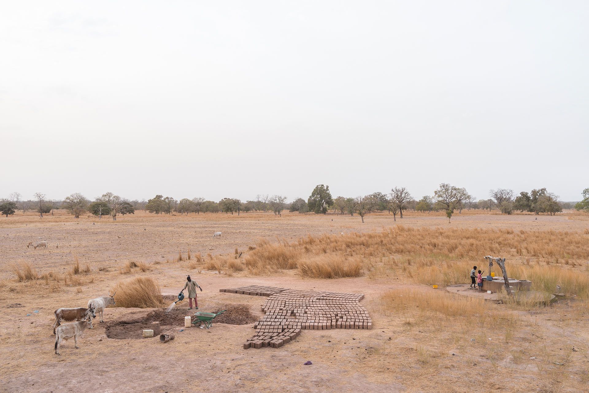 A photograph by Giovanni H√§nninen, titled Bricks, Sinthian, dated 2017.