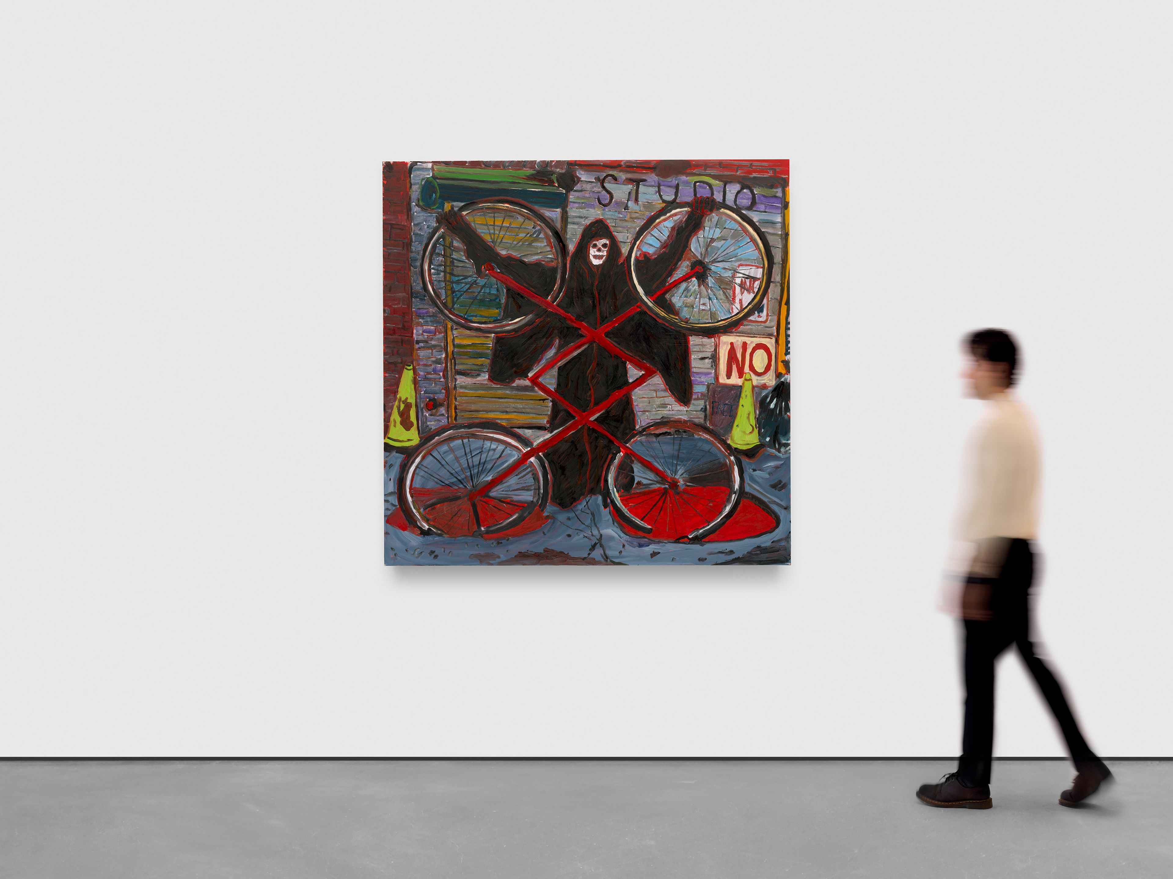 A painting by Josh Smith, titled Studio No, dated 2025.
