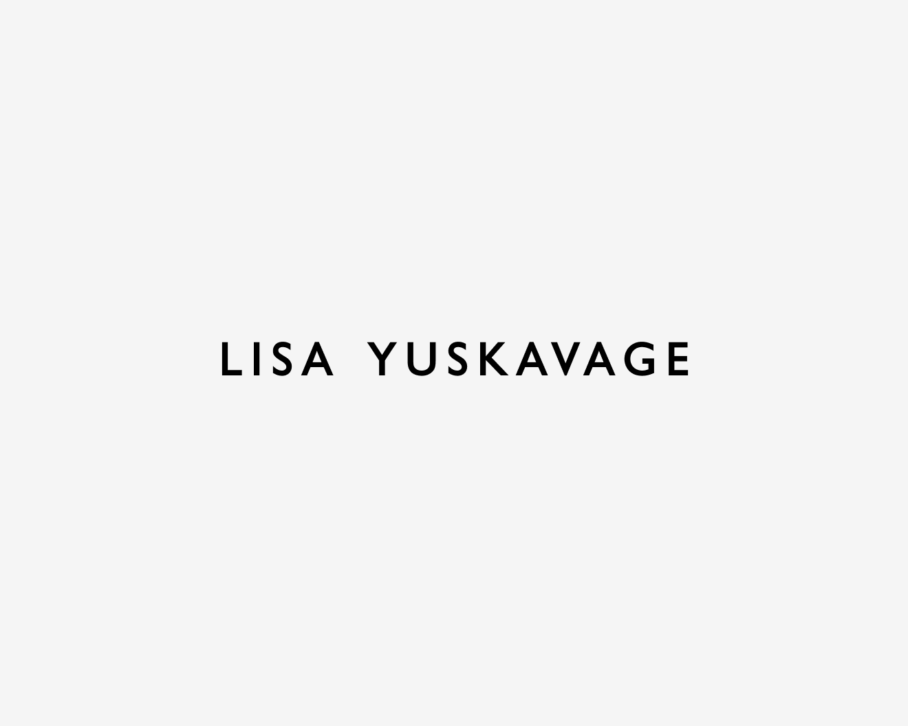 A graphic name card for Lisa Yuskavage, dated 2020