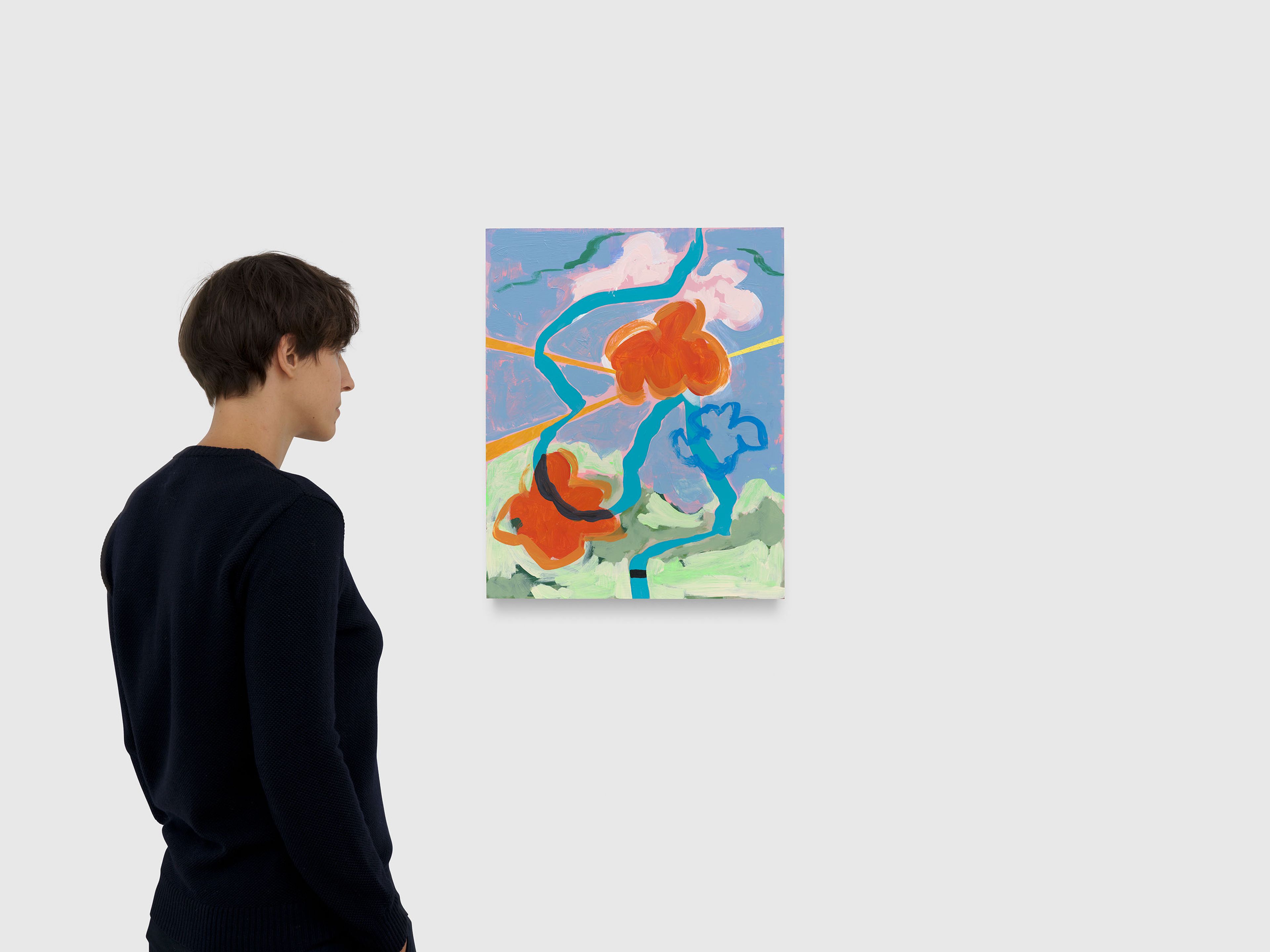 A painting by EJ Hill, titled Receivers, dated 2025.