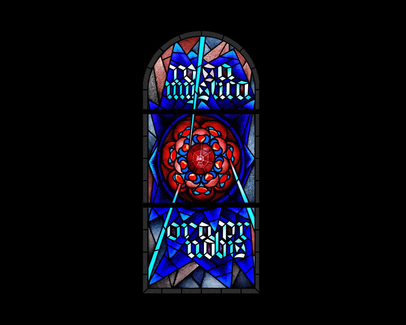 A reconstruction of the stained glass window Rosa Mystica pro nobis, designed by Josef Albers for St. Michael’s Church in Bottrop, Germany, which was destroyed during world war 1.