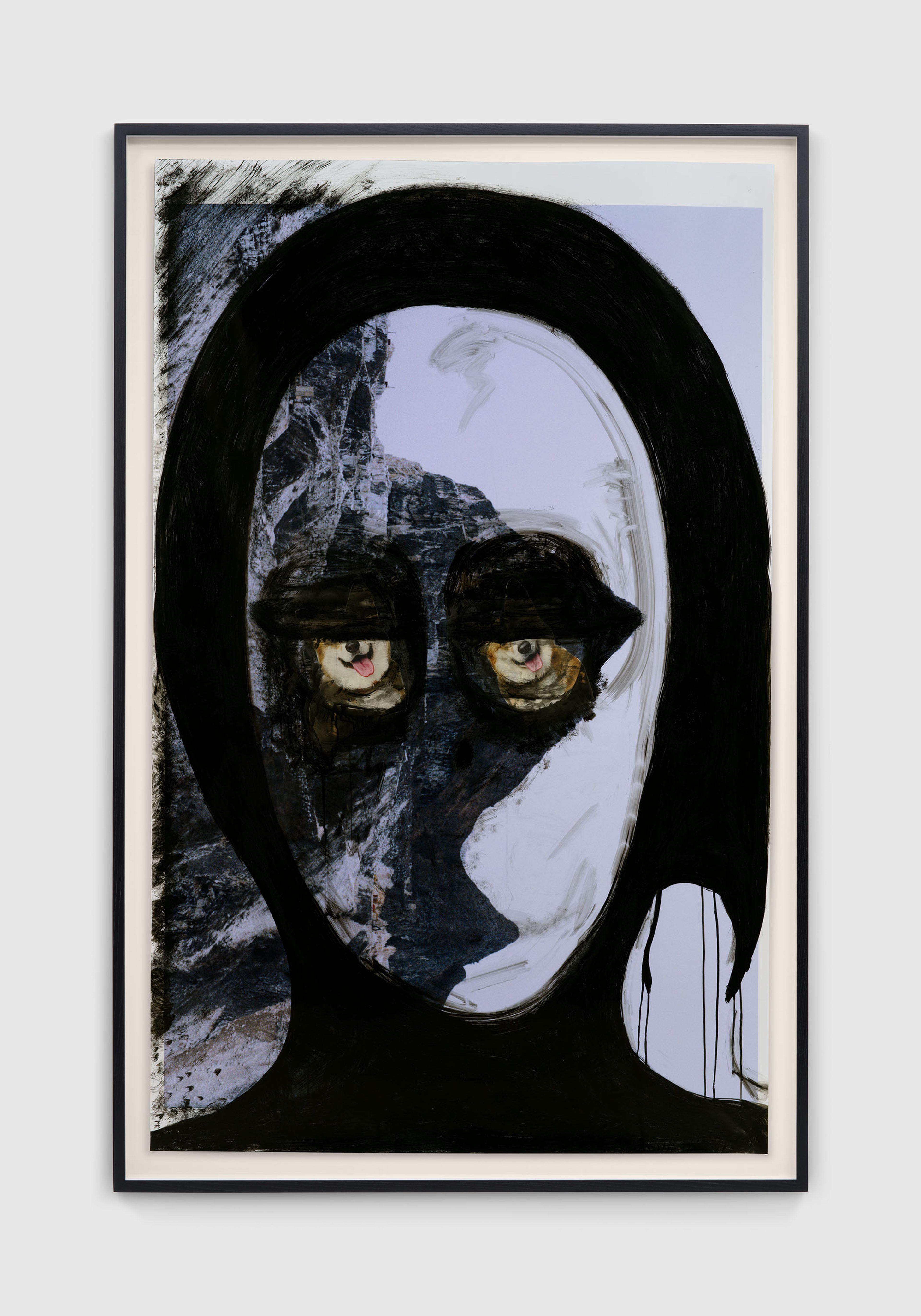 An untitled work on paper by Huma Bhabha, dated 2025.