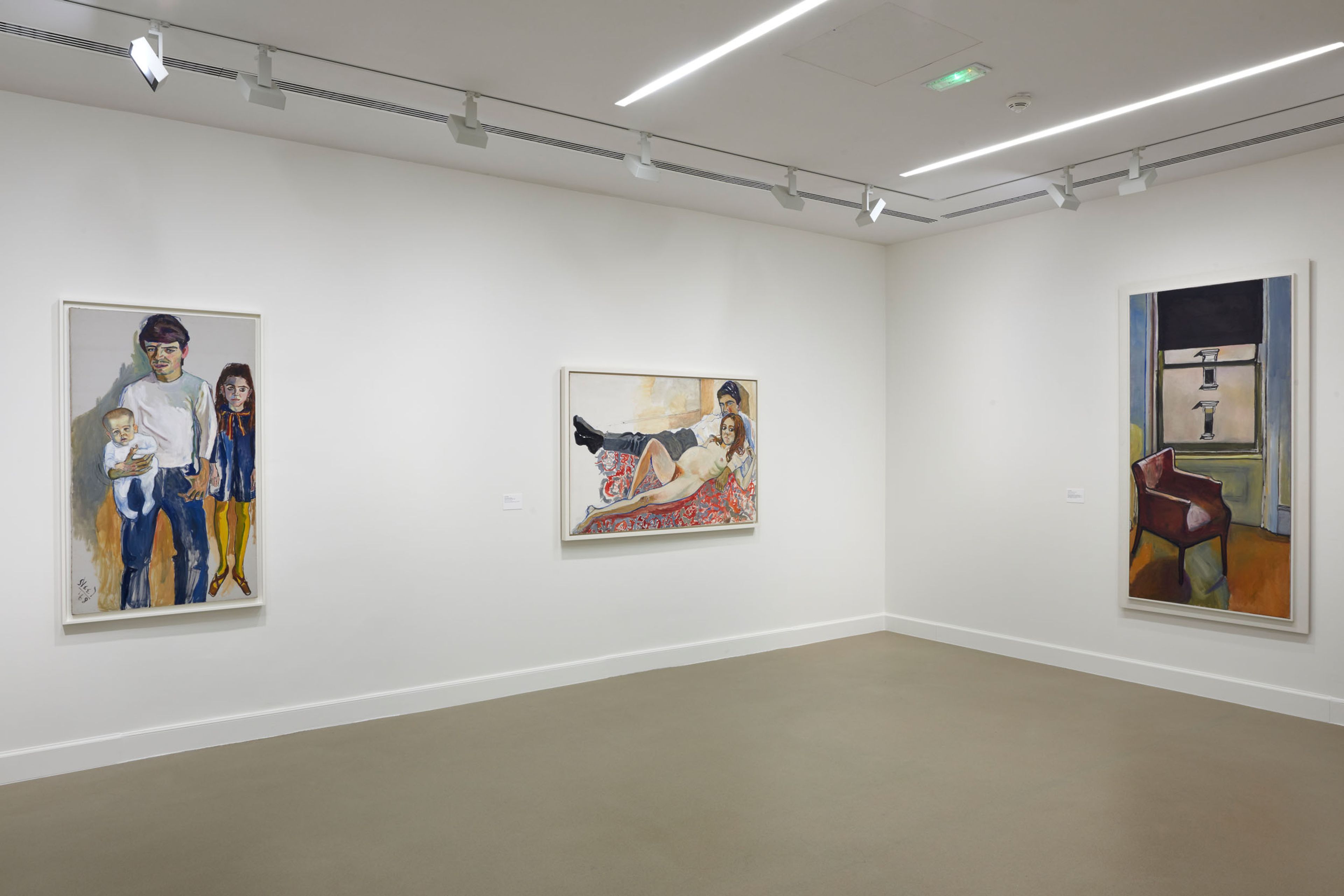 Installation view of¬†the exhibition Alice Neel: Painter of Modern Life,¬†at the¬†Fondation Vincent van Gogh in Arles, France, dated 2017.