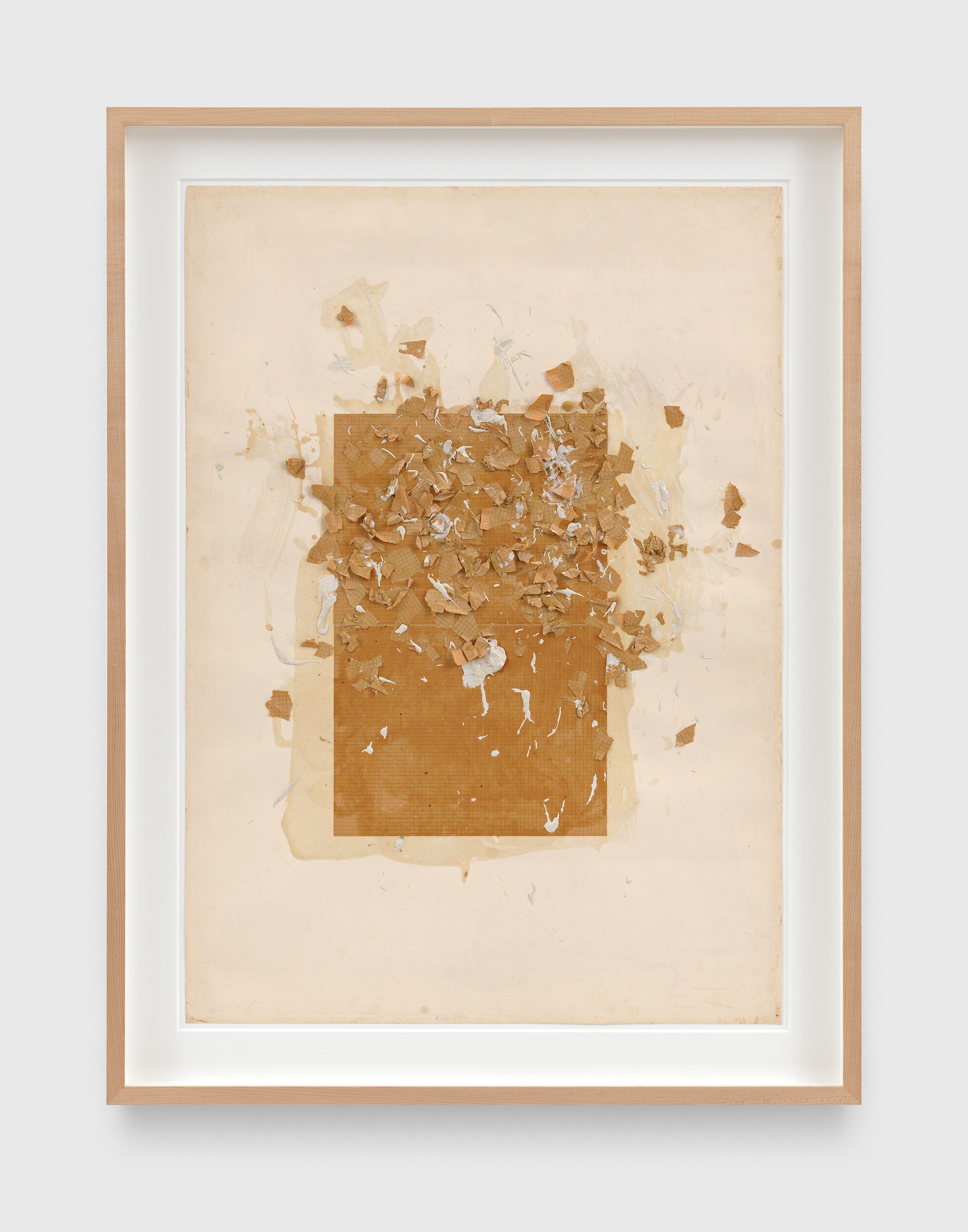 An untitled mixed media painting by Cy Twombly, dated 1960.
