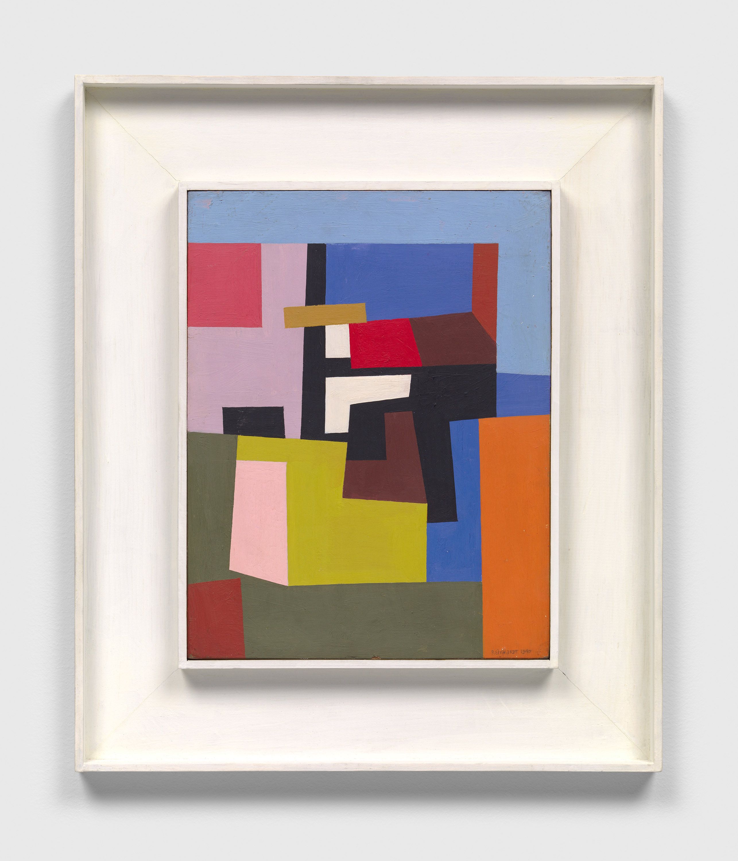 A oil on masonite artwork by Ad Reinhardt, titled Untitled, dated 1940.