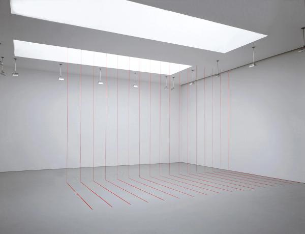 Fred Sandback — Untitled (Sculptural Study, Seventeen-part Right-angled Construction)