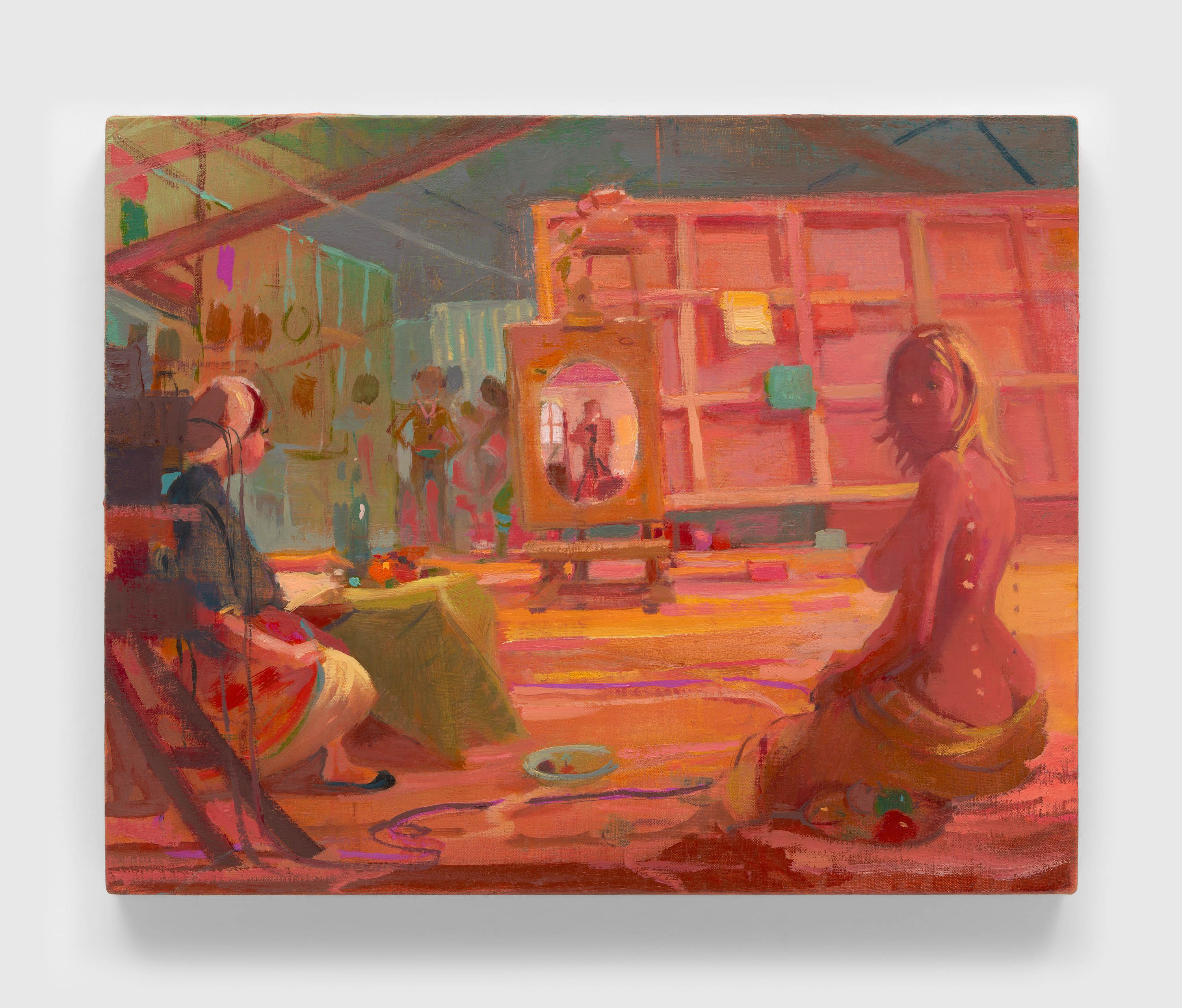 A painting by Lisa Yuskavage, titled Verso, dated 2023.