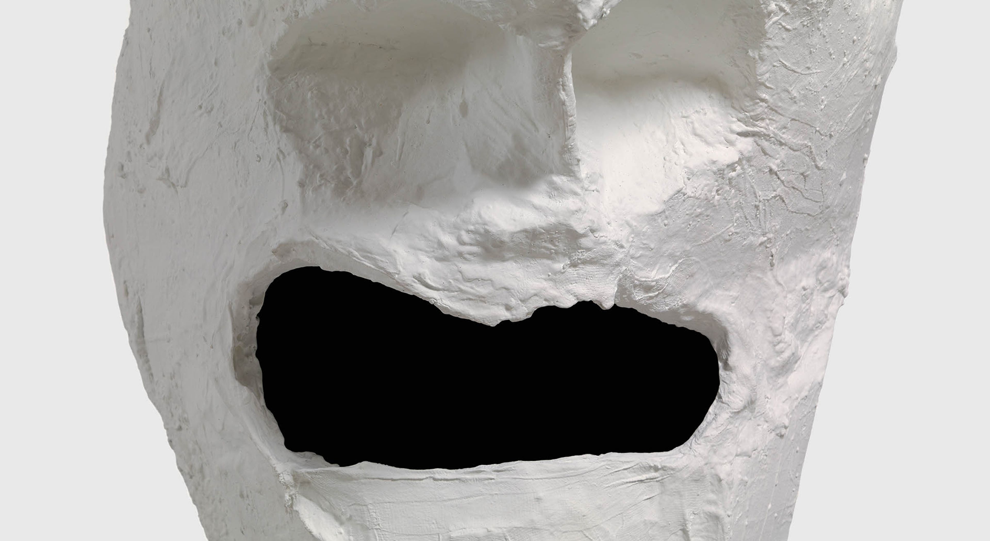 Detail photo of a franz West sculpture titled Lemurenköpfe (Lemure Heads), dated 1992