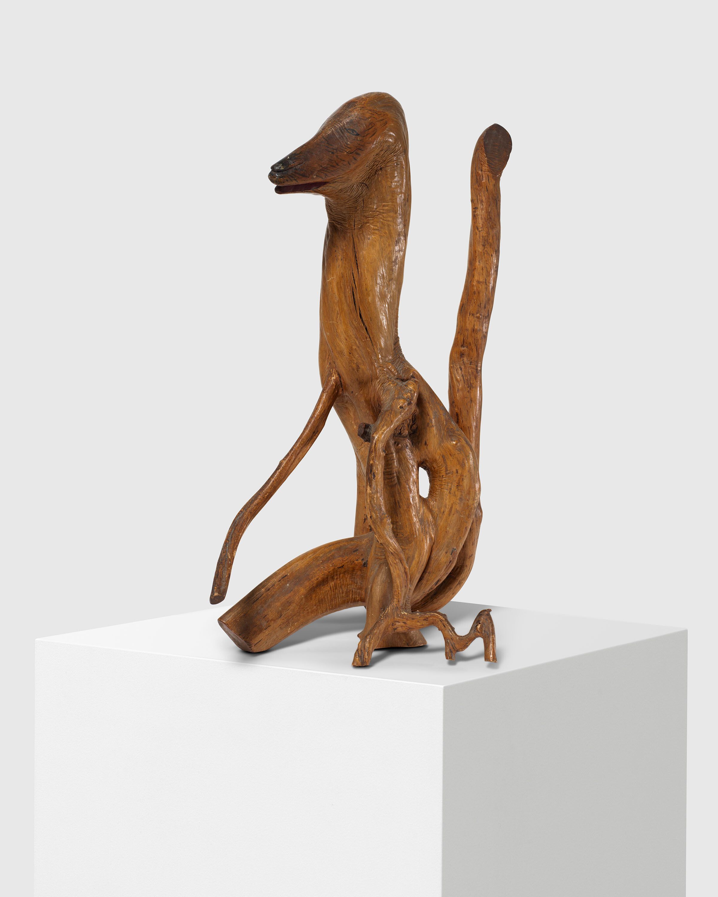 A sculpture by Sherrie Levine, titled Fox, dated 2023.