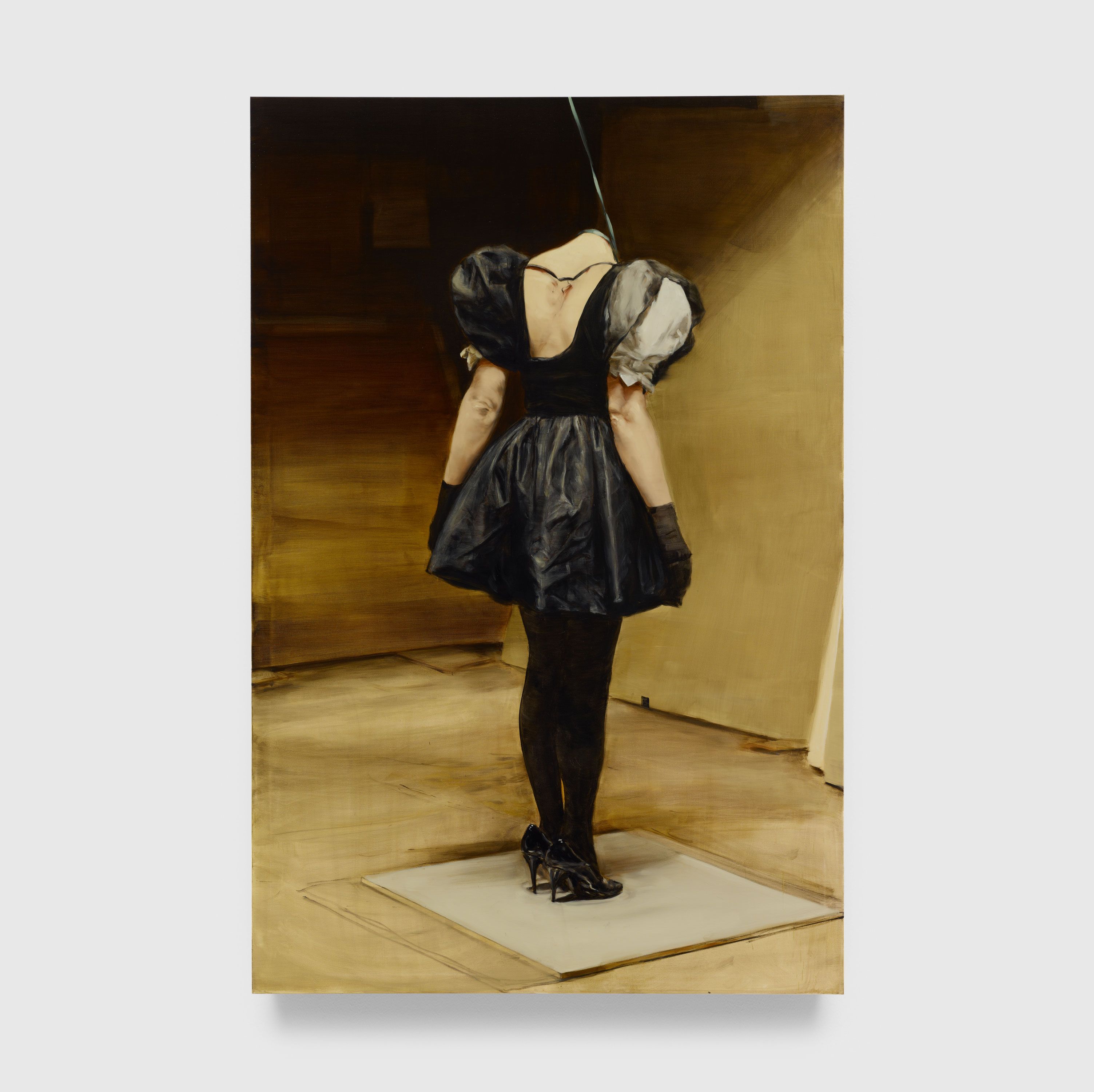 An oil on canvas painting by Michael Borremans, titled The Loan, dated 2011.
