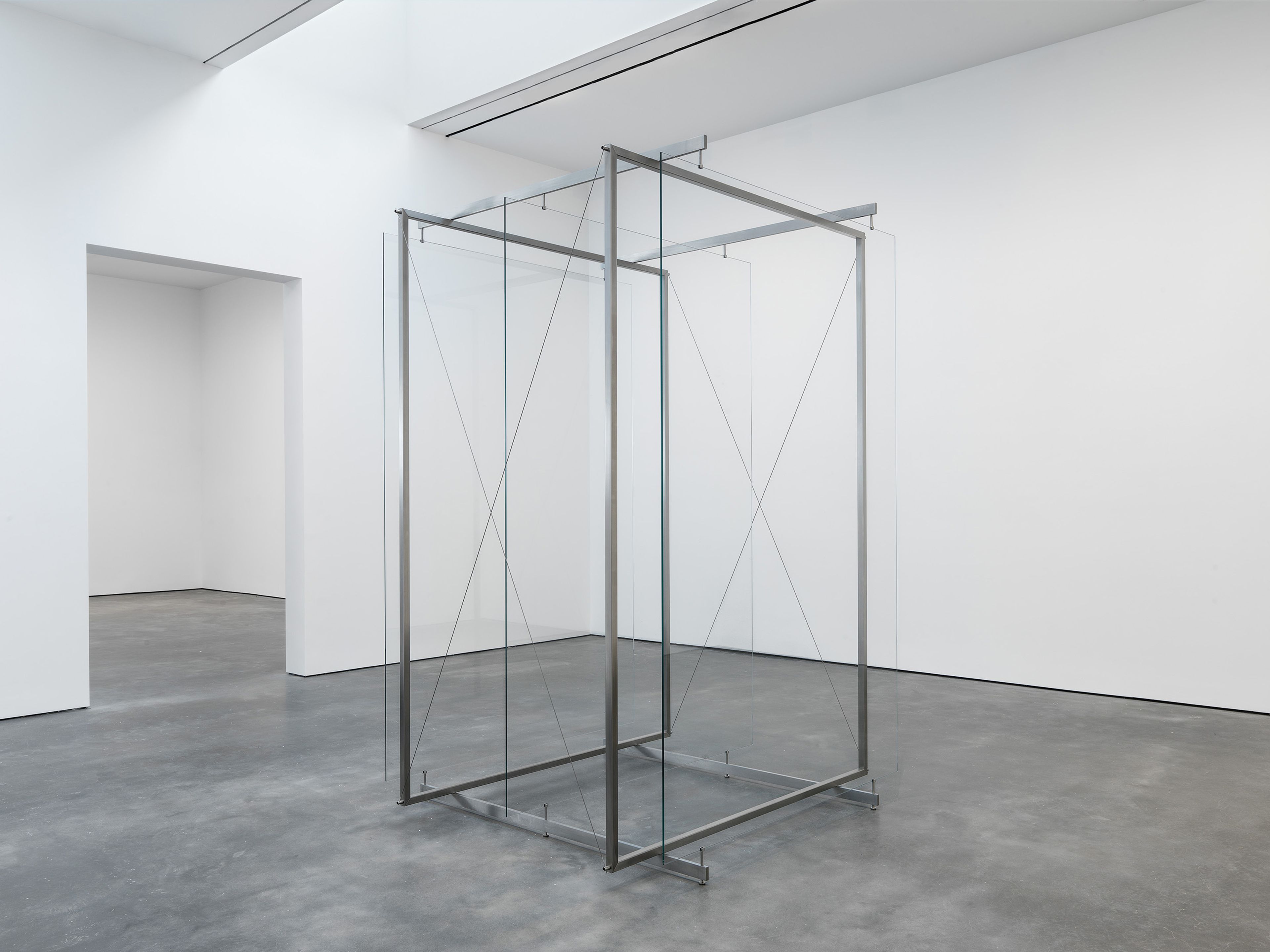 A sculpture by Gerhard Richter, titled 3 Scheiben (3 Panes of Glass), dated 2023.