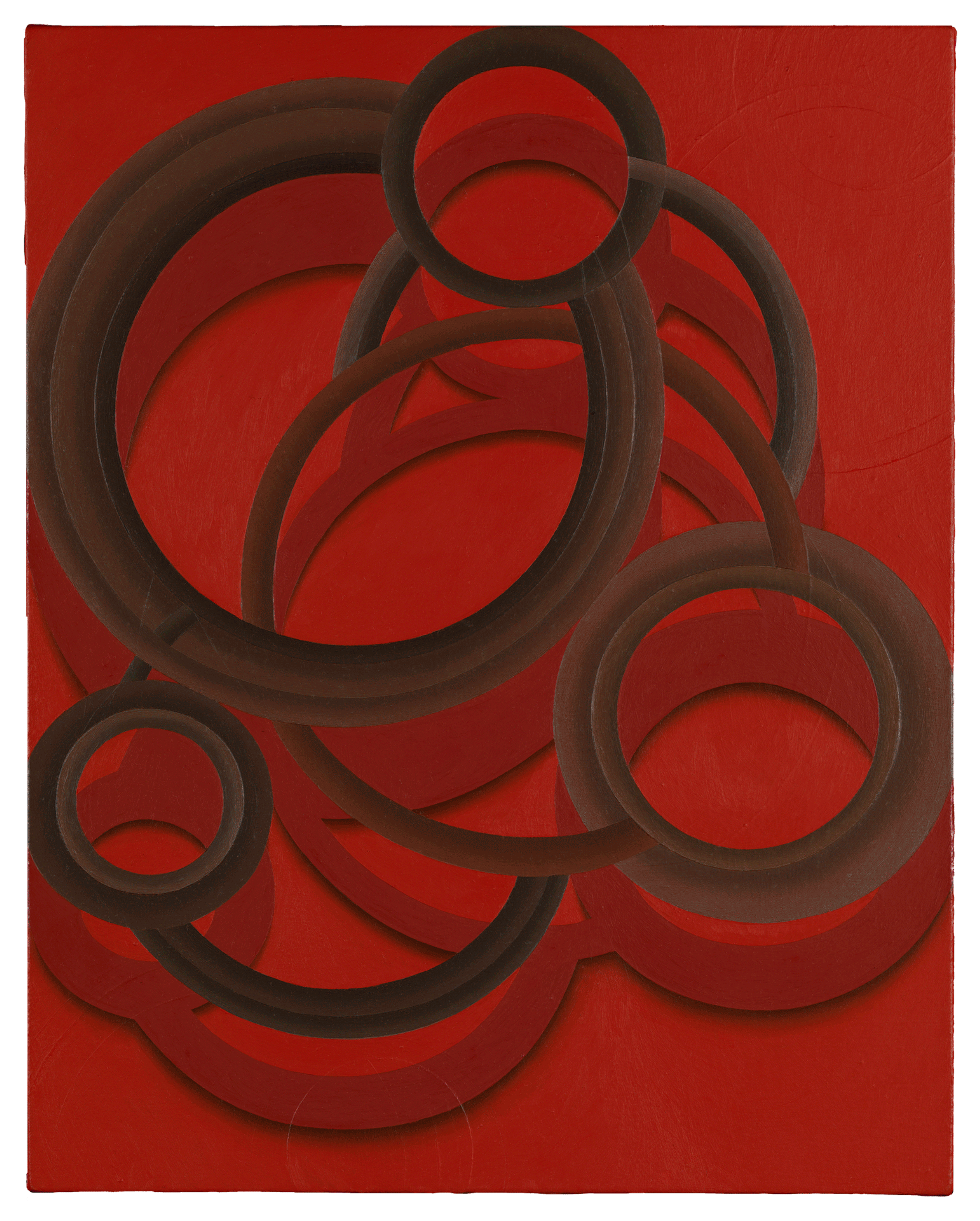 A painting by Tomma Abts, titled Schwero, dated 2005. 