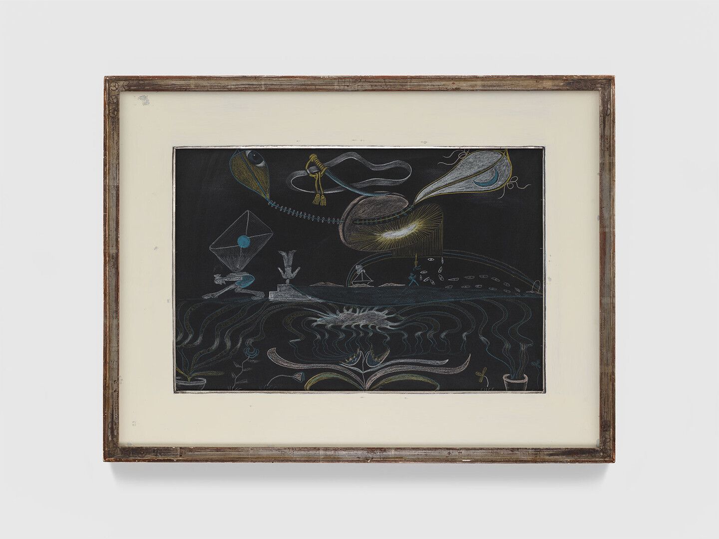 A drawing by Andr√© Breton, Valentine Hugo, and others, titled Cadavre Exquis, circa 1930.