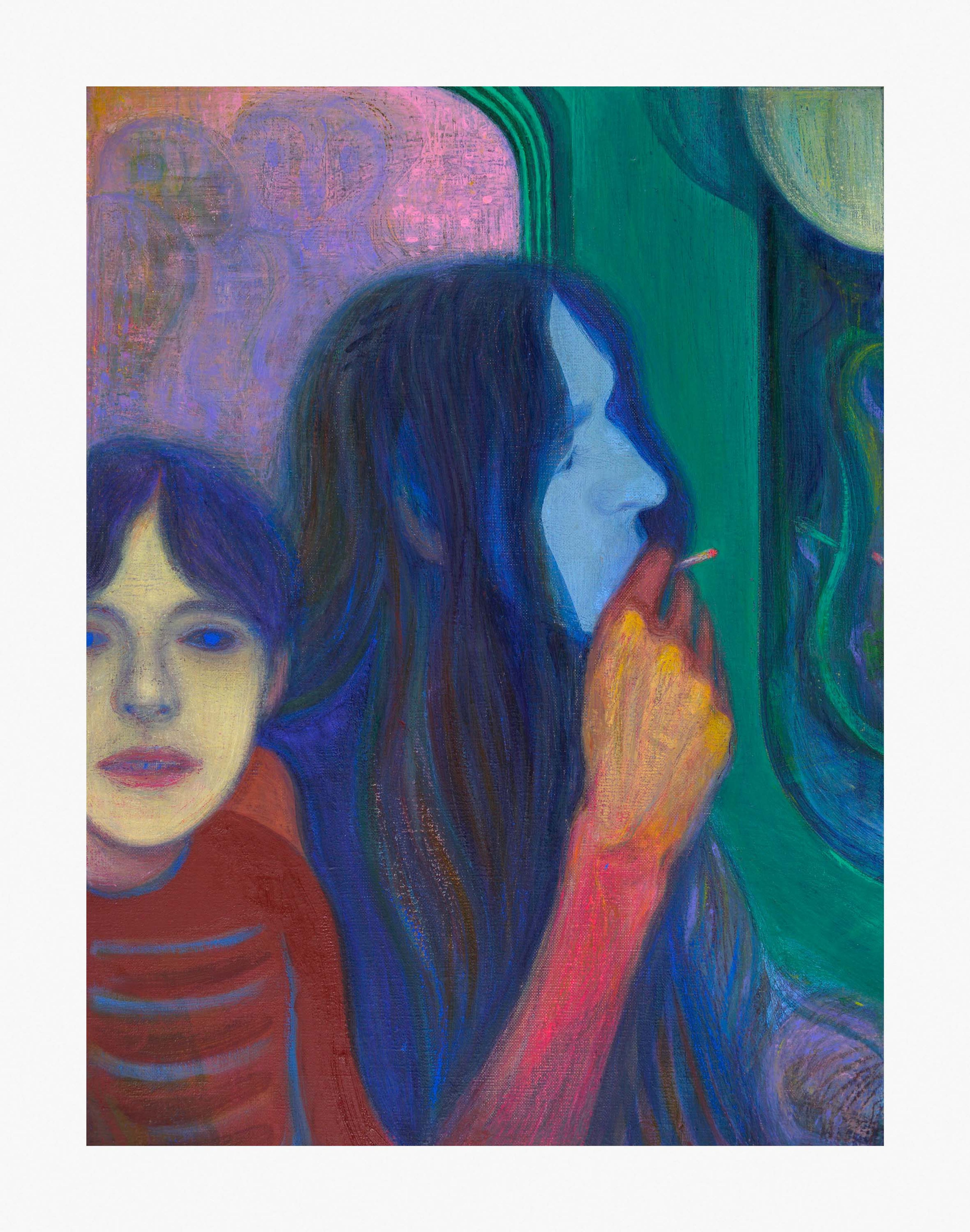 A painting by Steven Shearer, titled Night Train, dated 2009 to 2010.