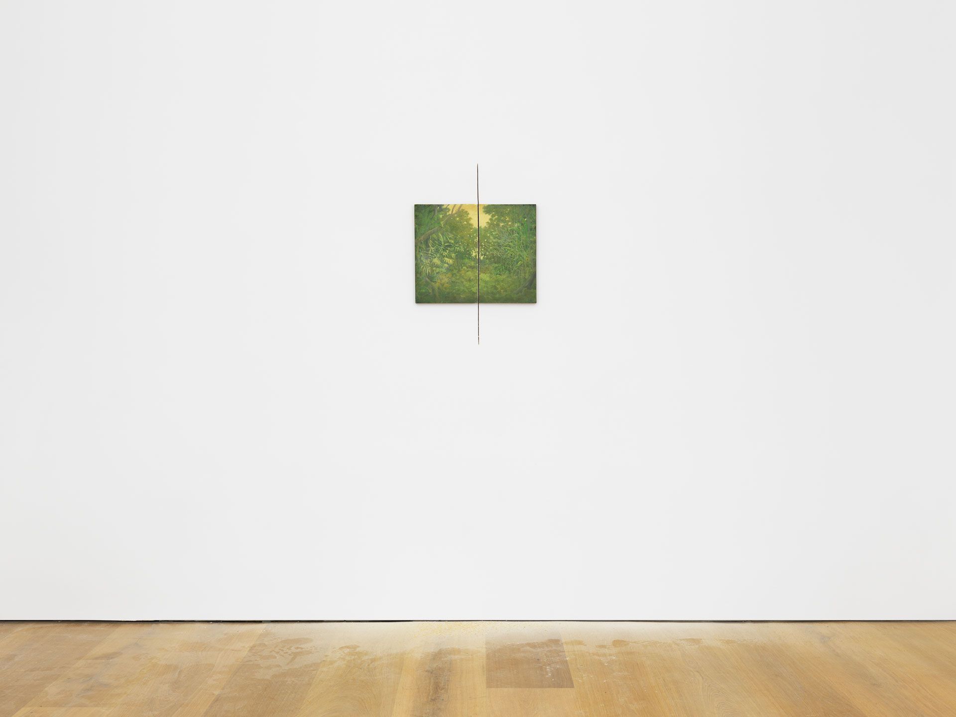 A painting by Francis Alÿs, titled Cut, dated 1992 to 2015.