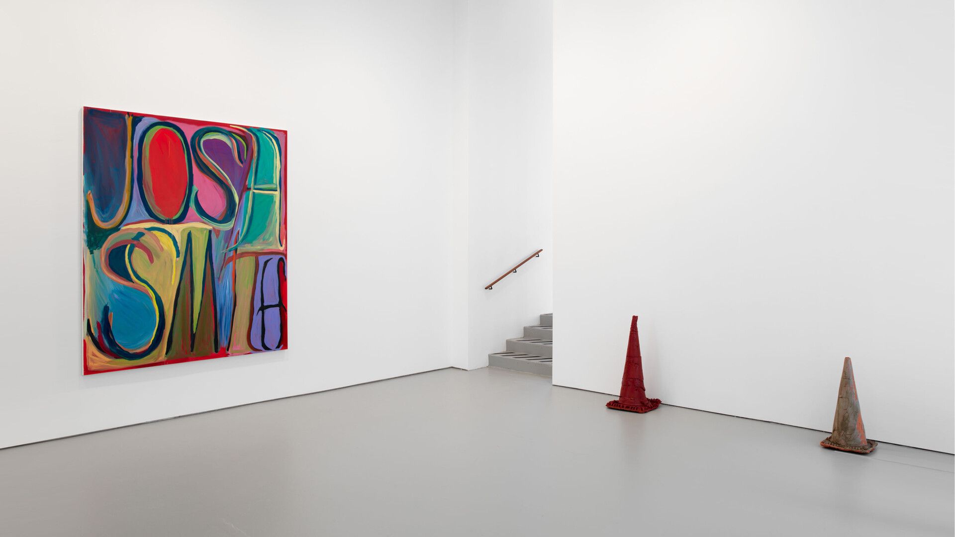 Installation view of the exhibition, Josh Smith: Emo Jungle, at David Zwirner, New York, dated 2019.