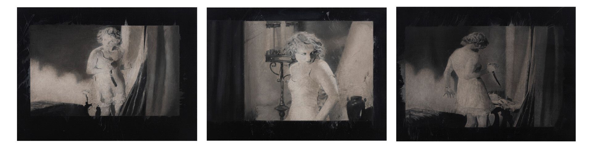 Triptych in black and white