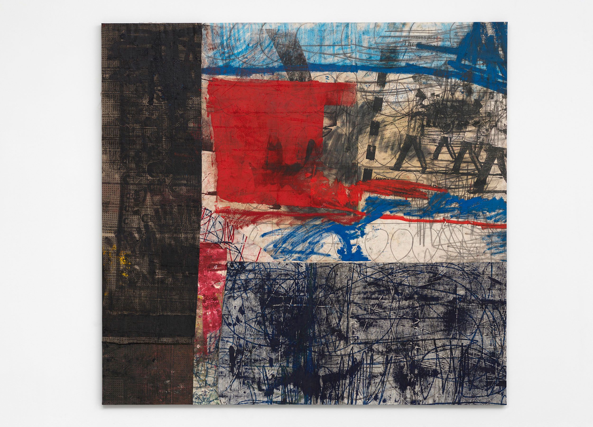 A painting by Oscar Murillo, titled HK-pig KE 908, dated 2015 to 2016.