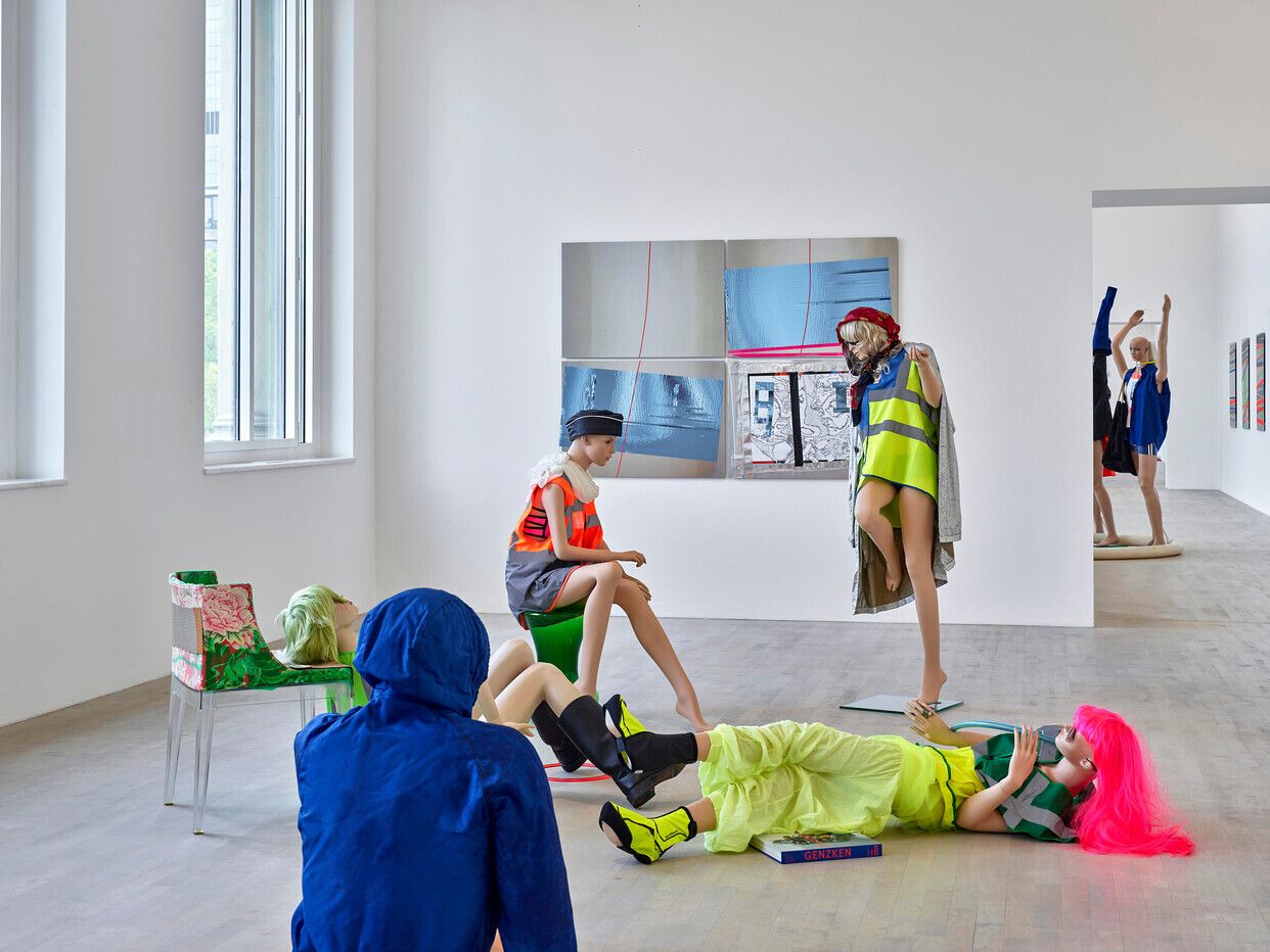 Installation view from Isa Genzken: Here and Now, at K21 Kunstsammlung Nordrhein-Westfalen in Düsseldorf, 2021.