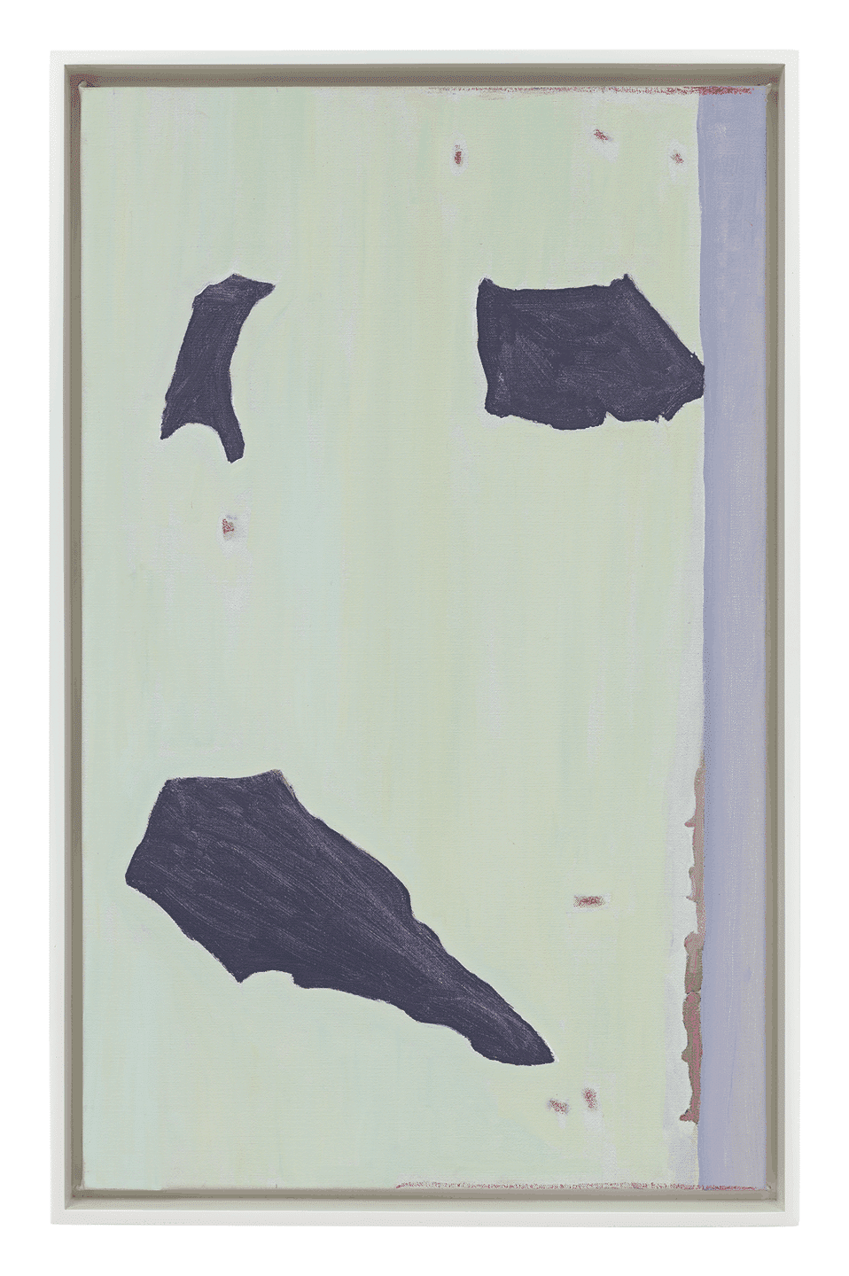 An oil painting on canvas by Raoul De Keyser, titled Scene in Pistachio, dated 2007.