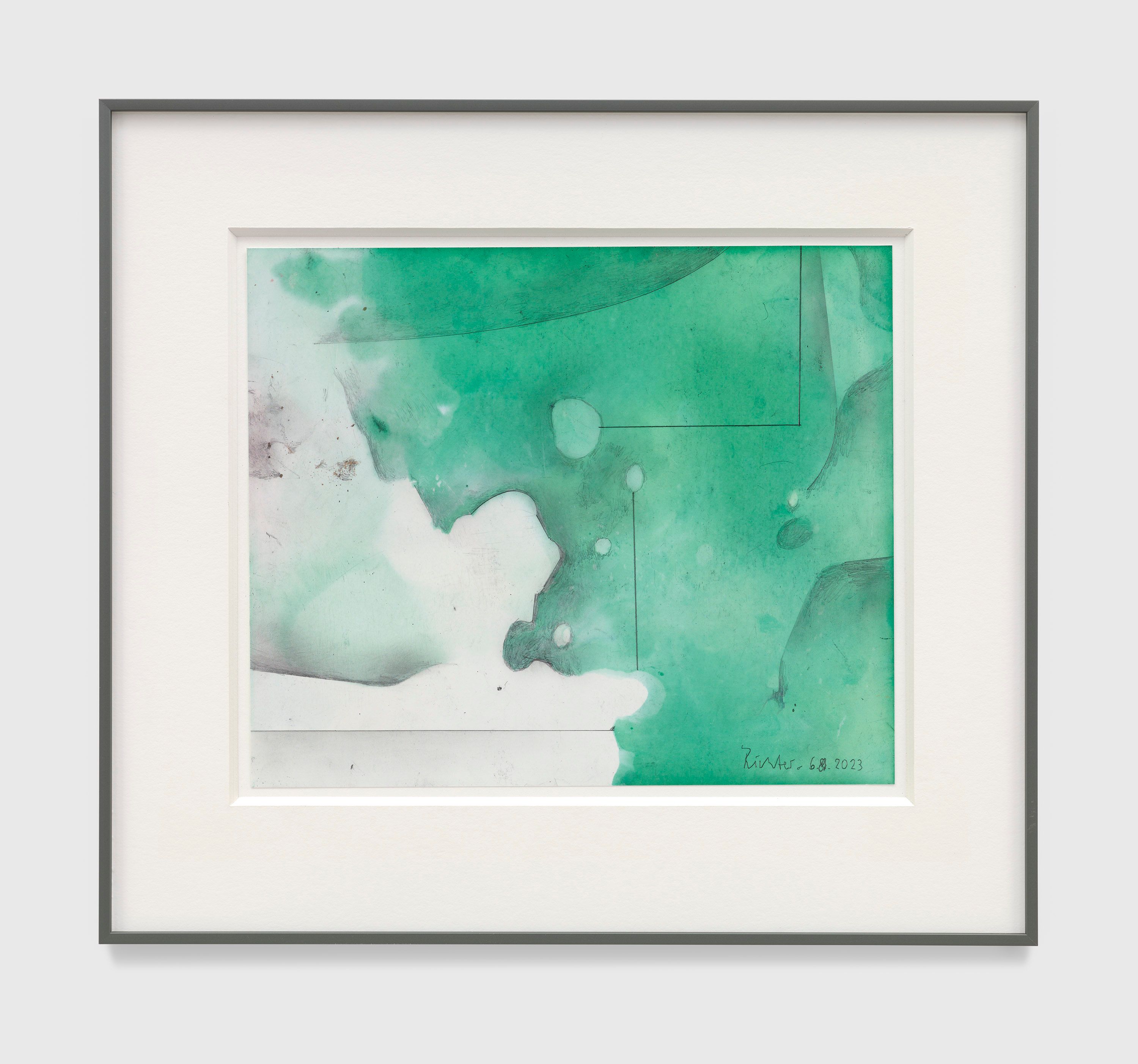 A drawing by Gerhard Richter, titled 6.8.2023, dated 2023.