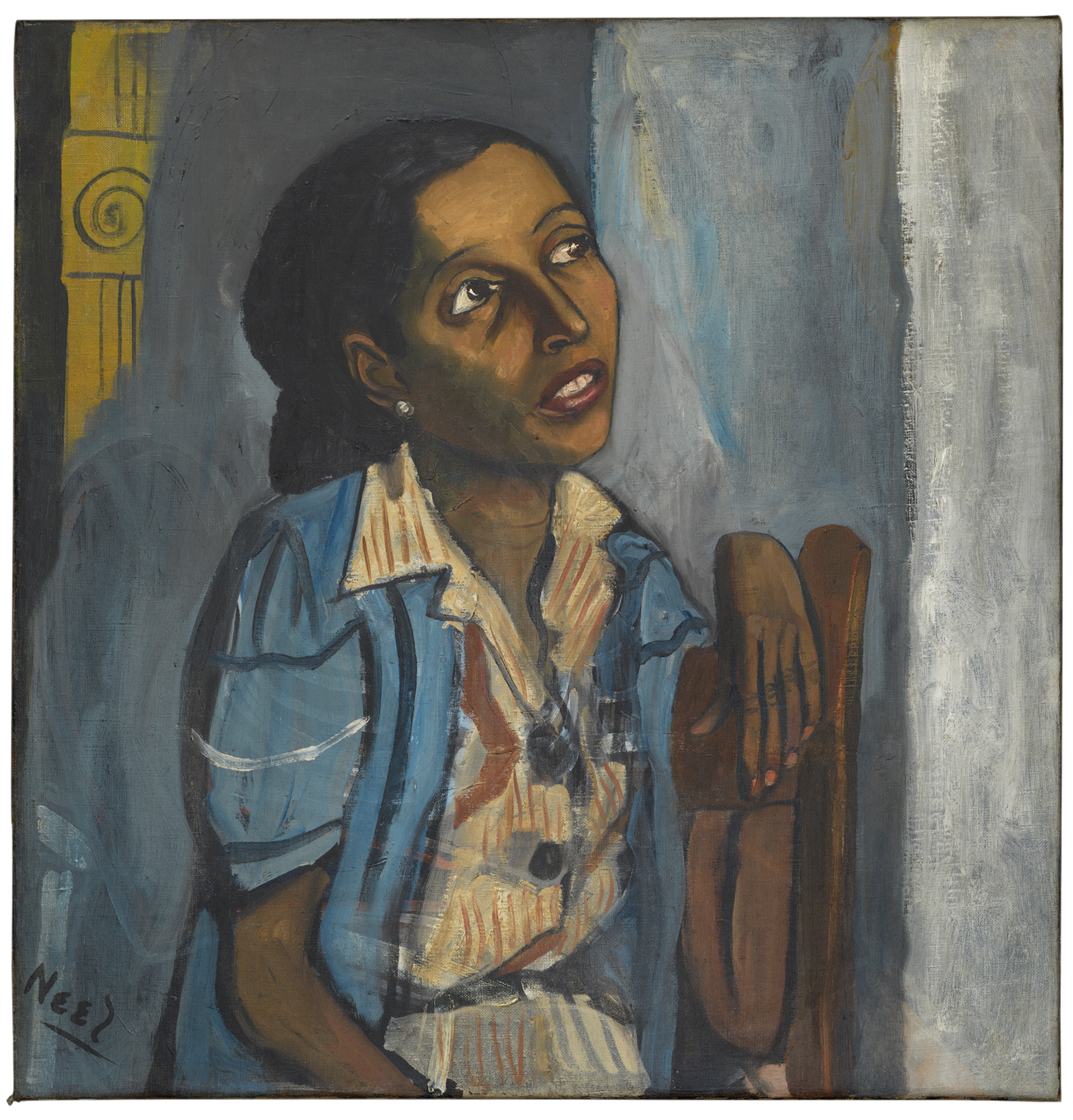 A painting by Alice Neel, titled Mercedes Arroyo, dated 1952.