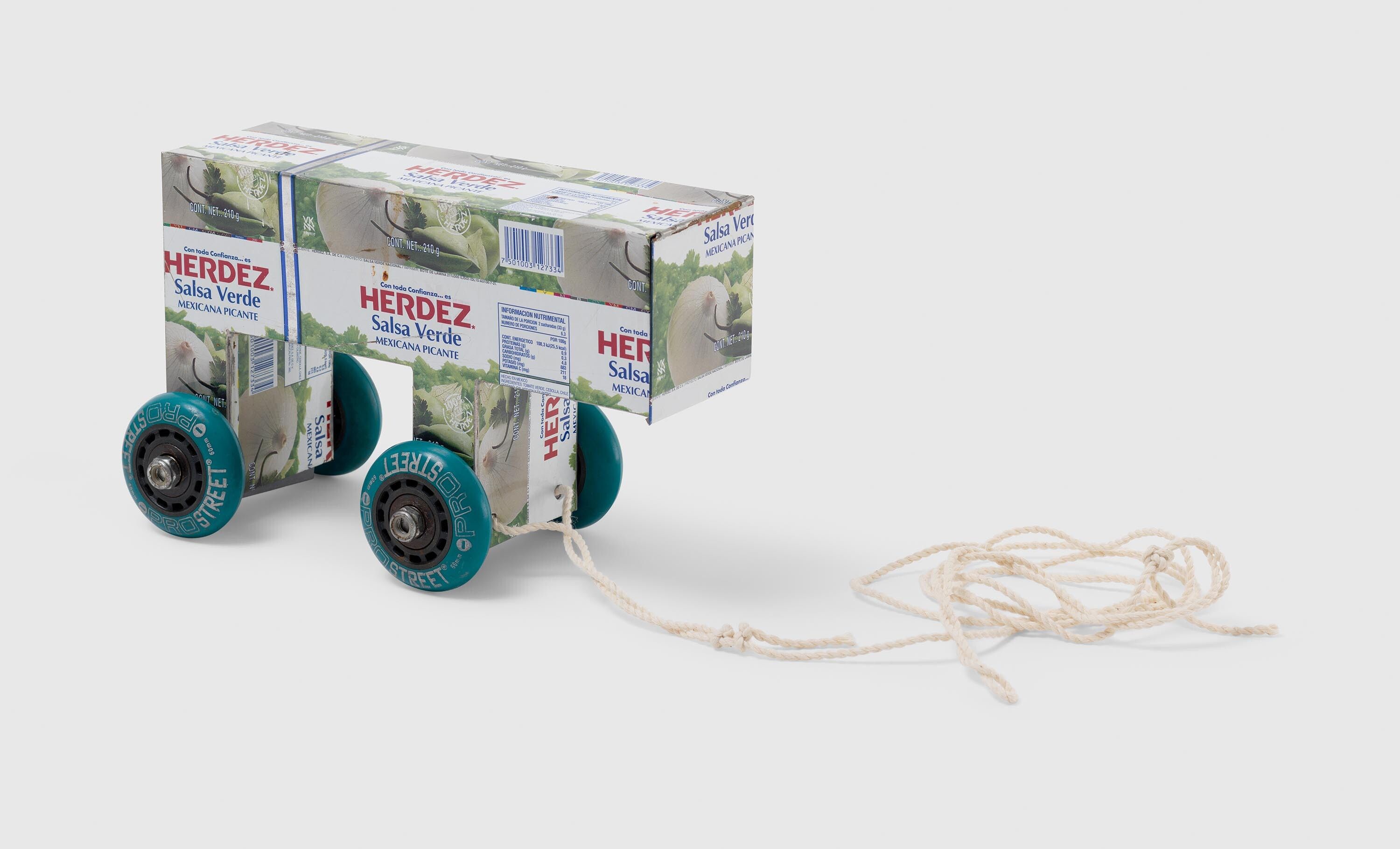 A sculpture by Francis Alÿs, titled Ghetto Collector, dated 2003.
