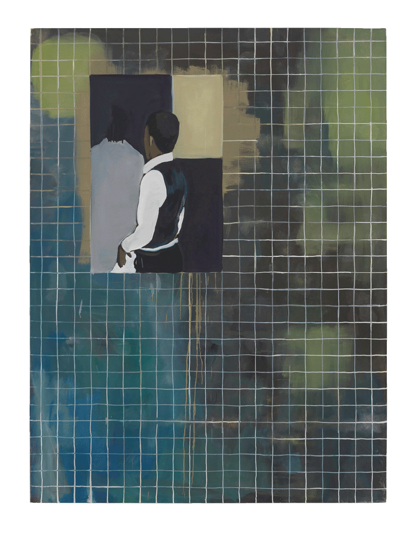 A painting by Noah Davis, titled Carlos' World, dated 2014 to 2015.