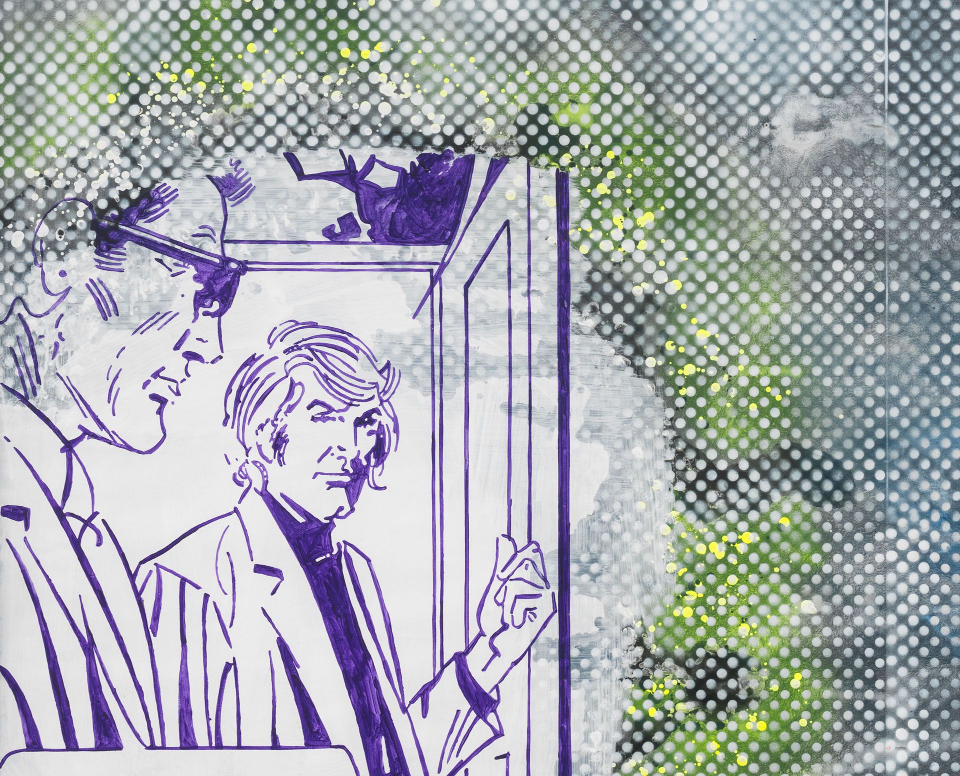 A detail from a painting by Sigmar Polke, titled Ohne Titel (Untitled), dated 2006