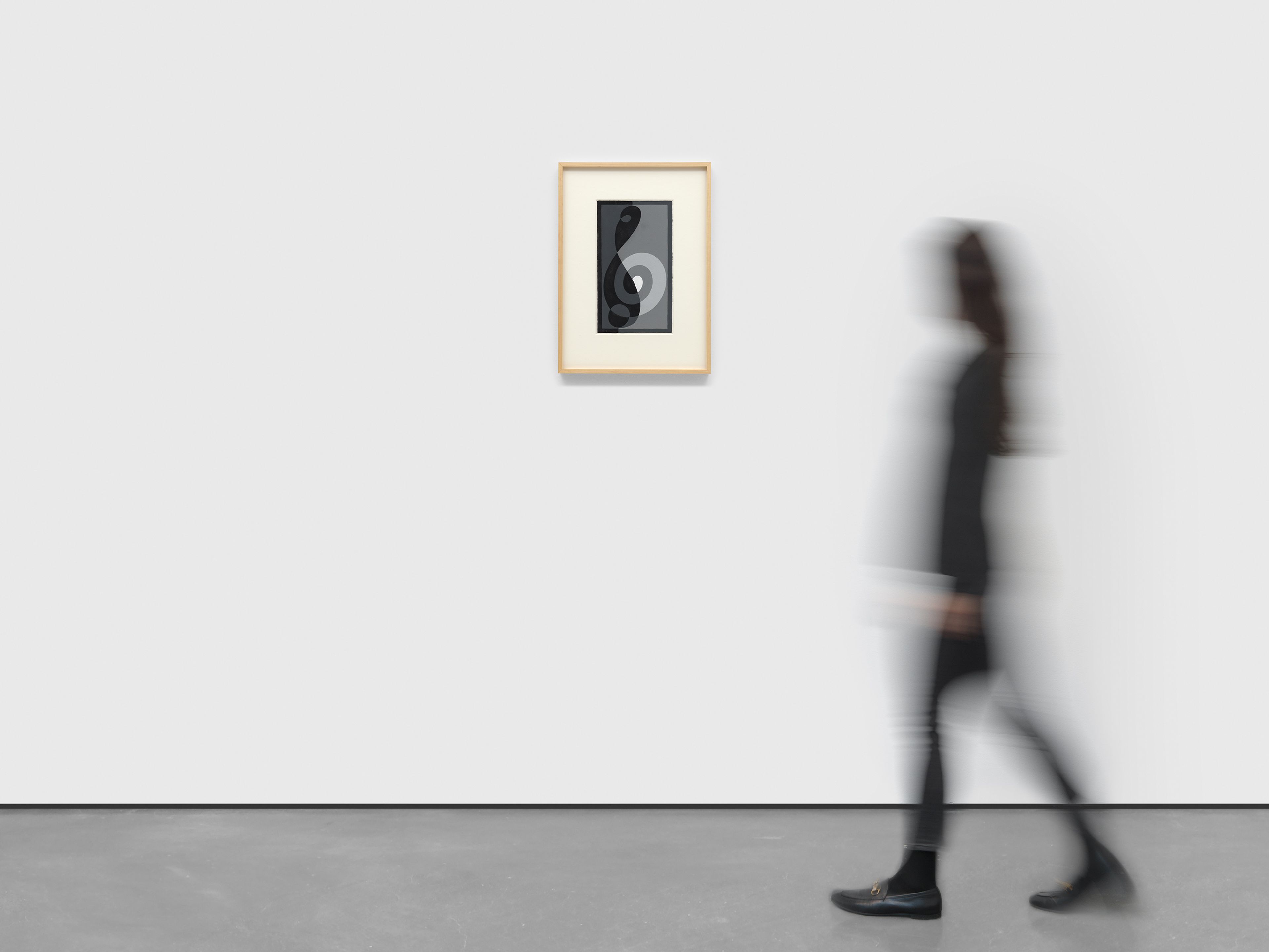 A painting by Josef Albers, titled Treble Clef G g, 1932 to 1935.