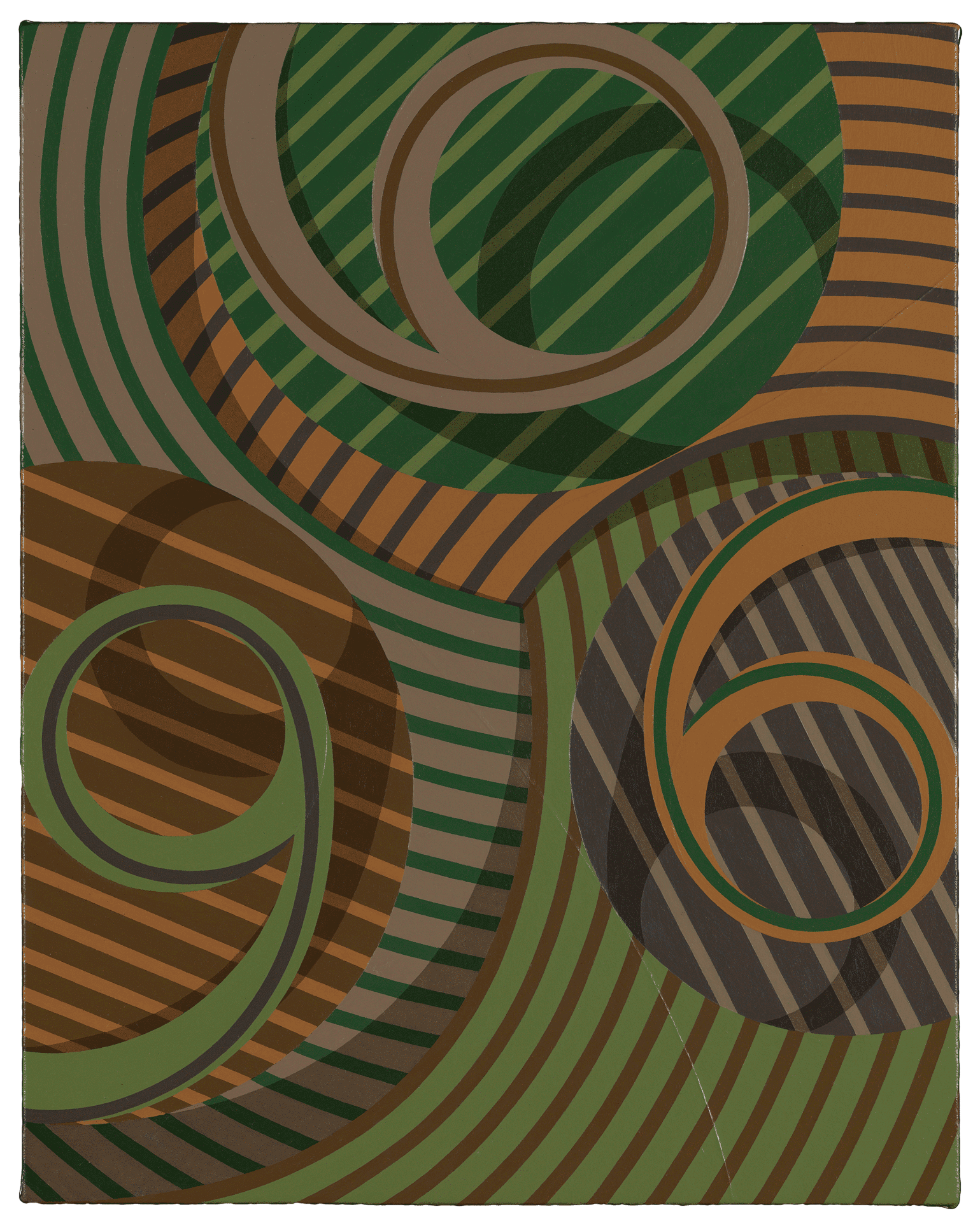 A painting by Tomma Abts, titled Lürro, dated 2008.