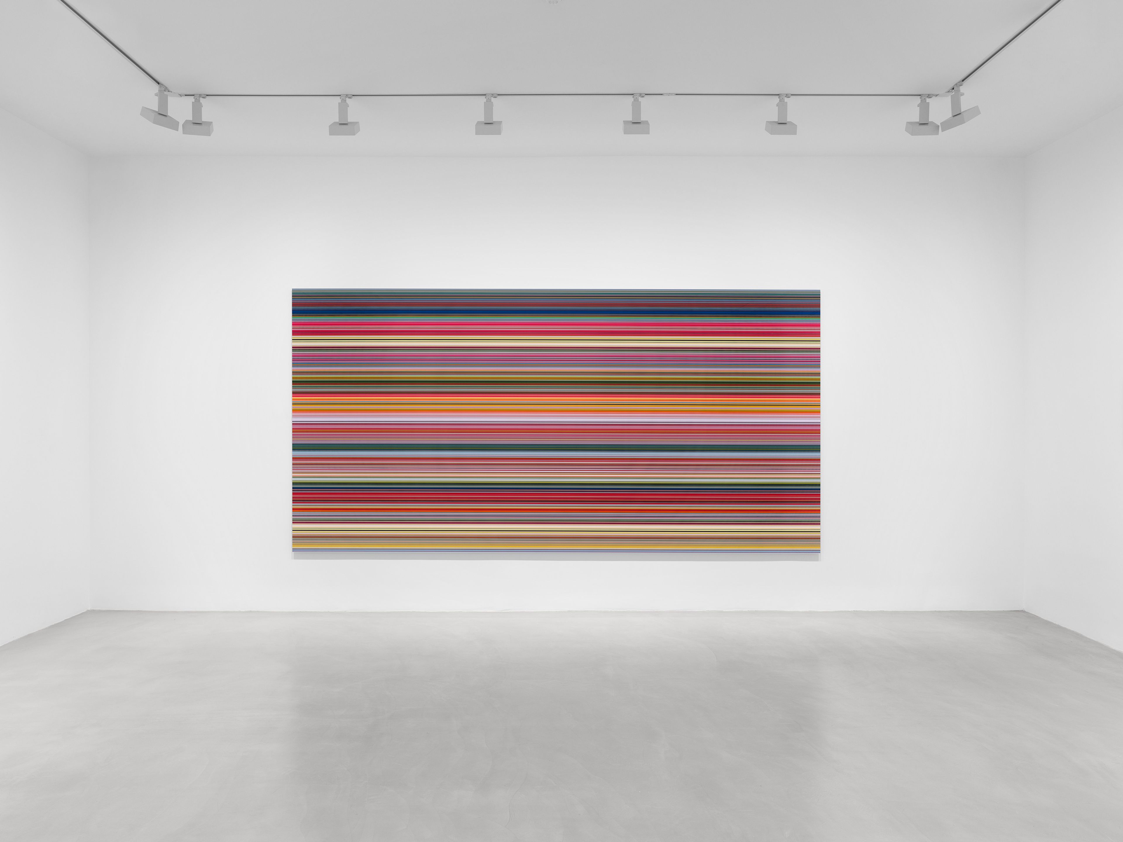 An installation view of the exhibition, Gerhard Richter, at David Zwirner in Paris, dated 2025.