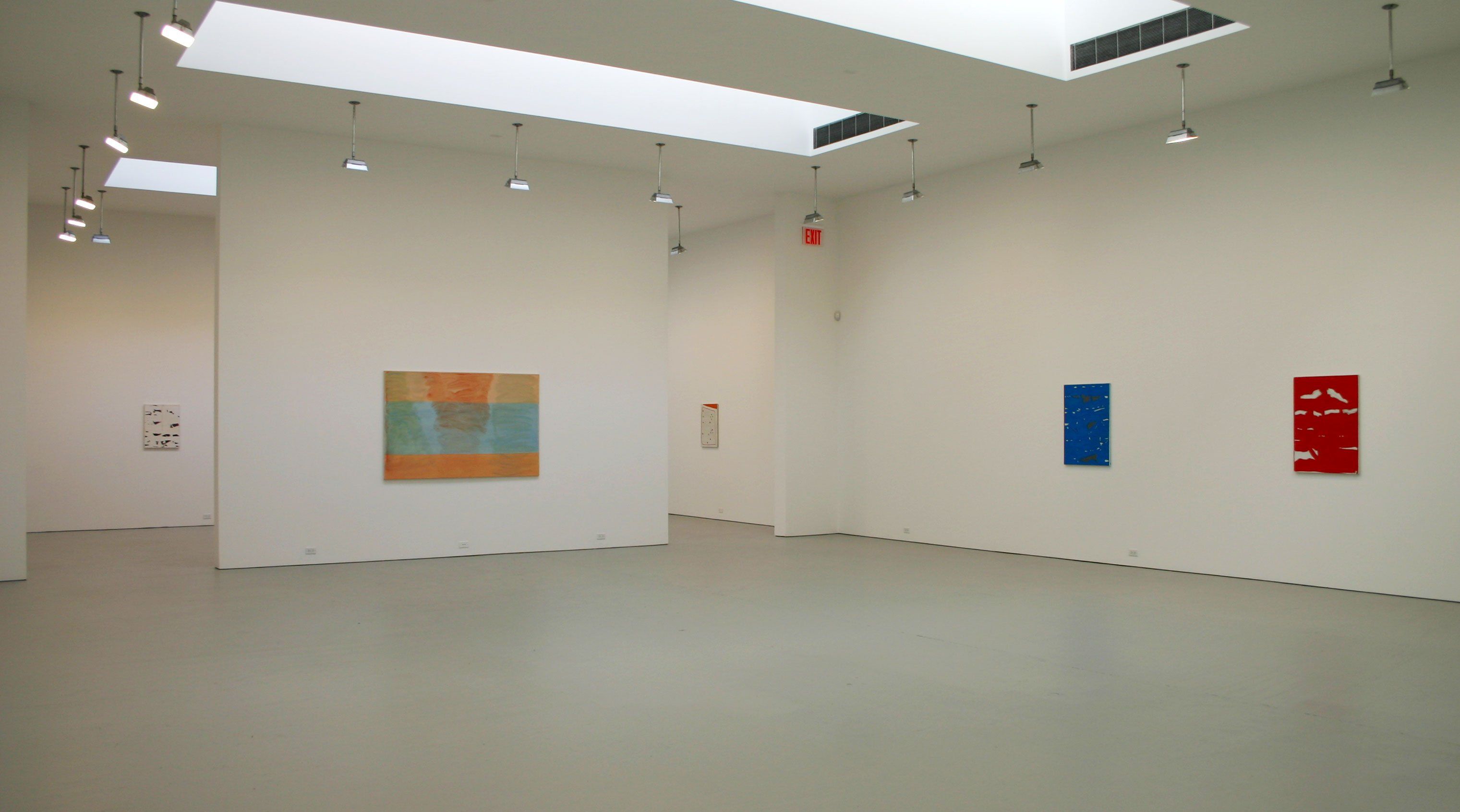 An installation view of the exhibition Raoul de Keyser: Remnants, at David Zwirner New York, dated 2003.