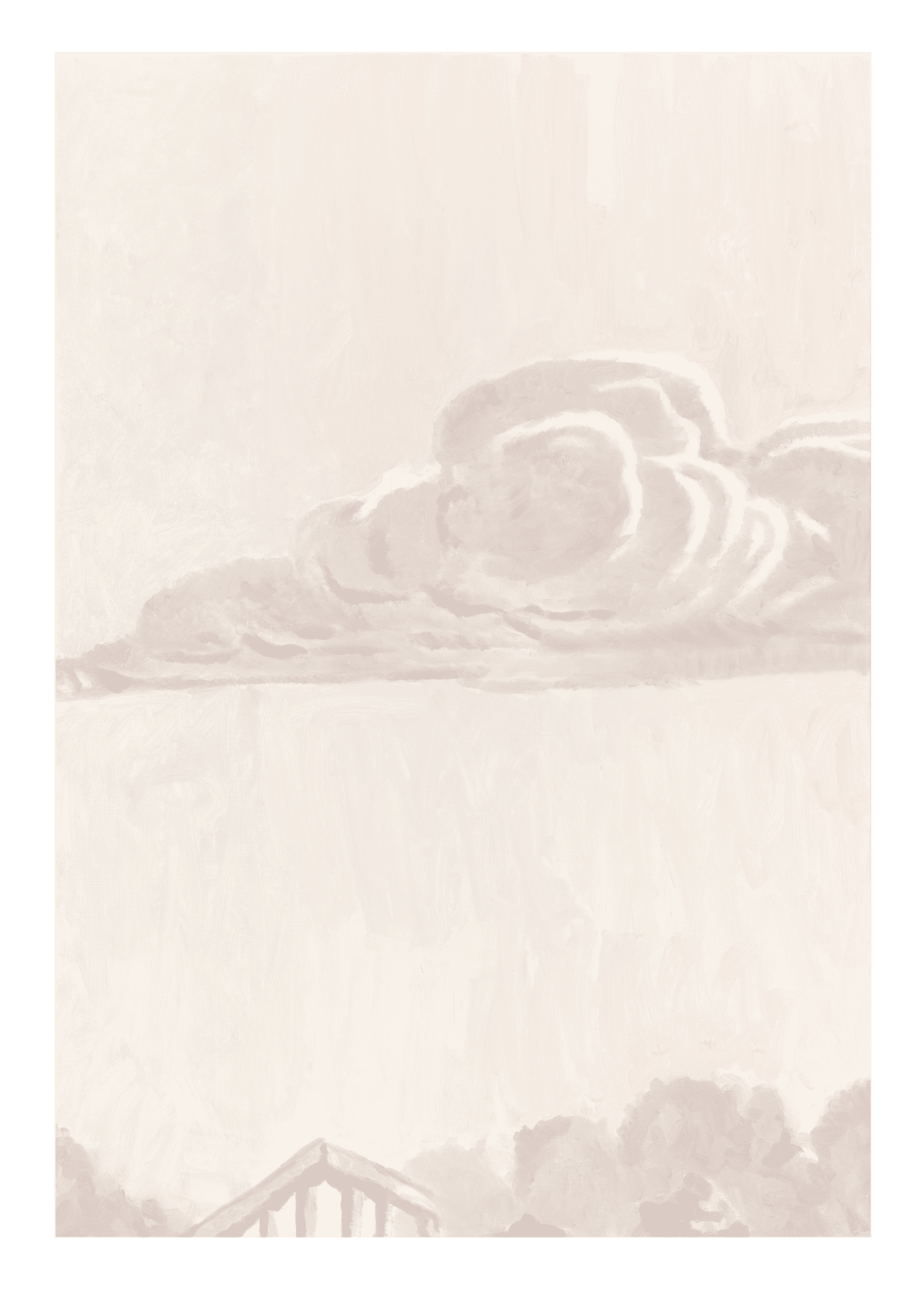 A painting by Luc Tuymans, titled Cloud, dated 2014.